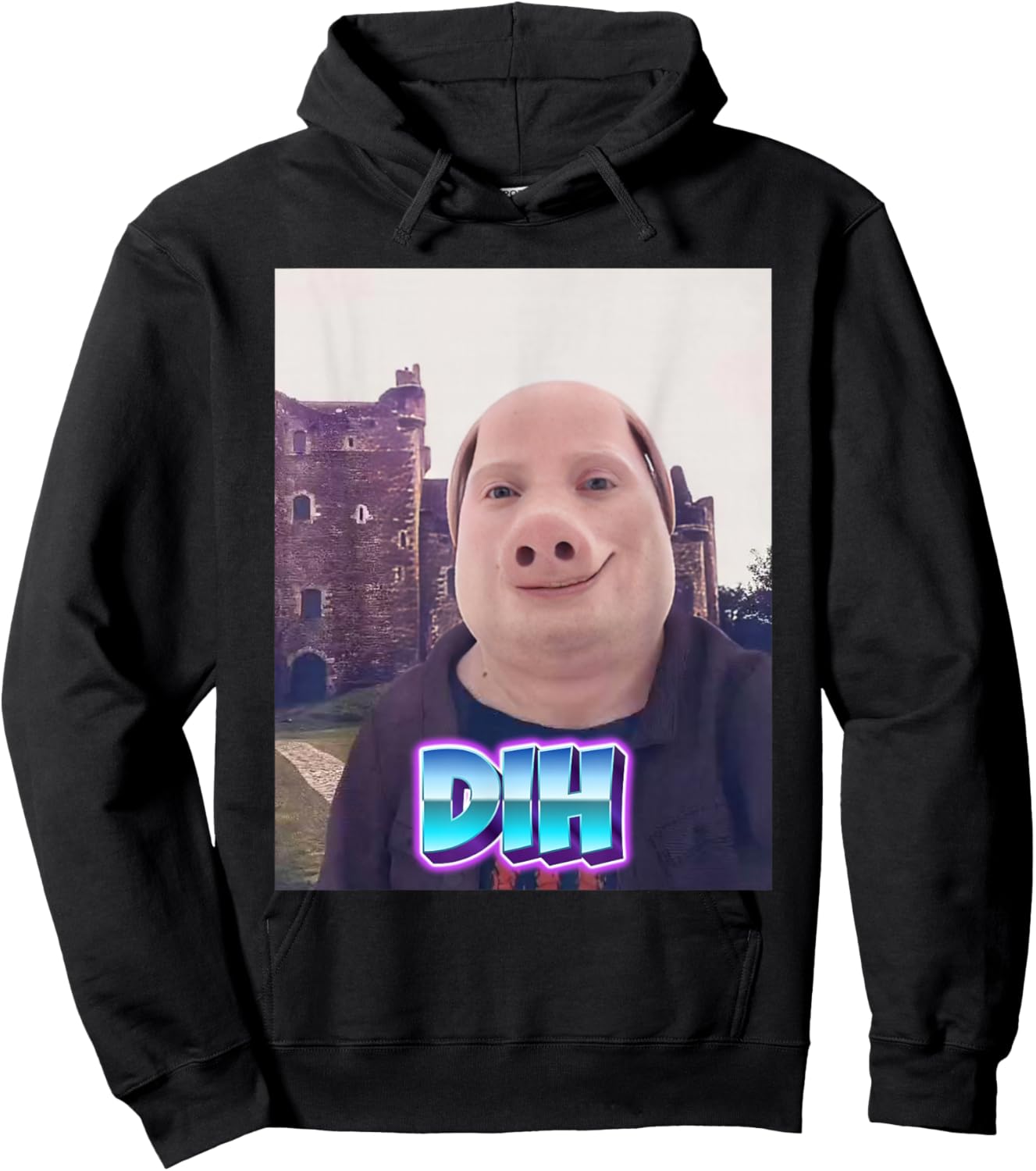 John Pork Meme Dih Funny Memes Internet Memes Brainrot Memes Hoodie - Hoodie | Black