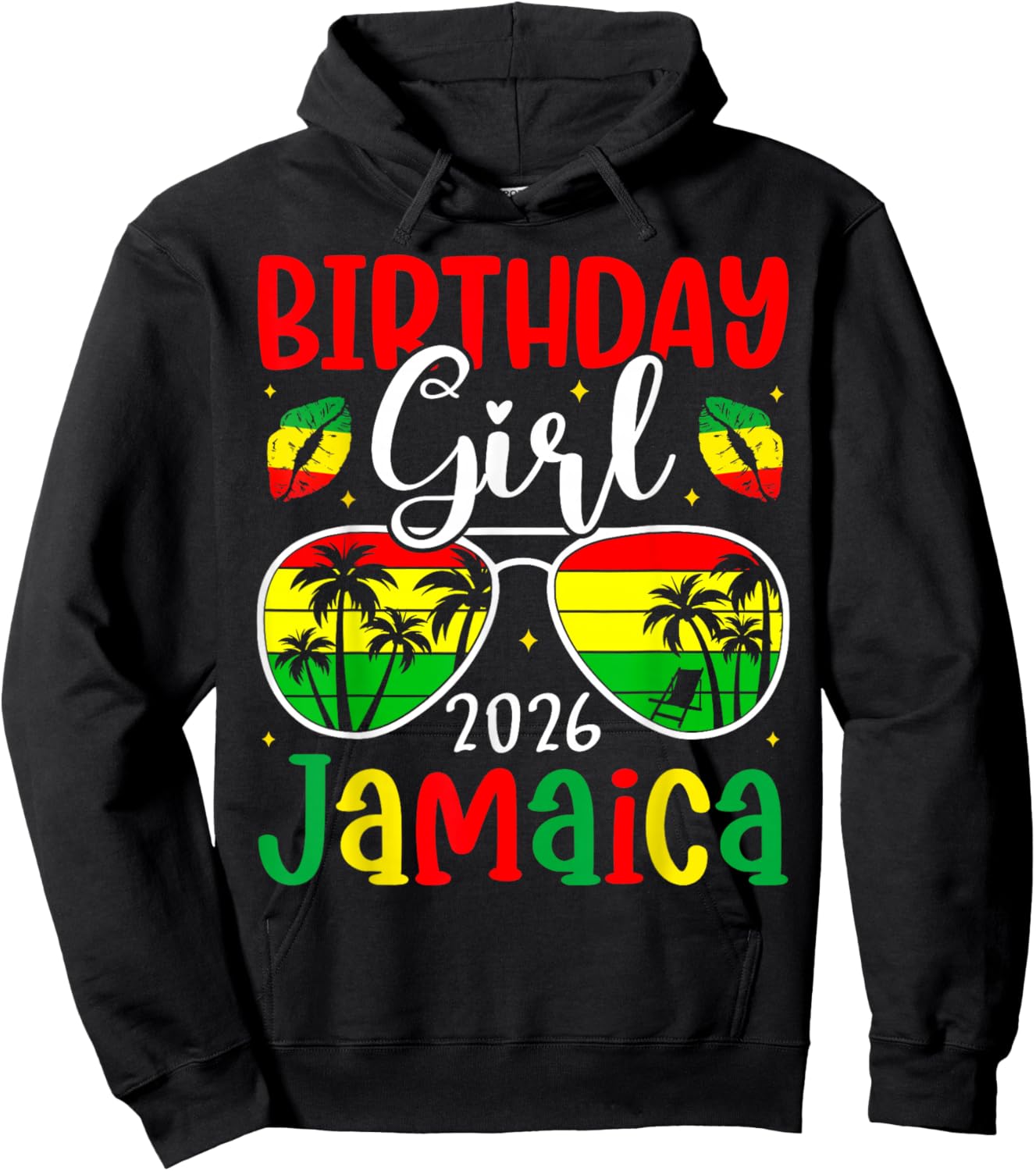Jamaica Birthday Girl 2026 Bday Crew Party Jamaican Women Hoodie - Hoodie | Black