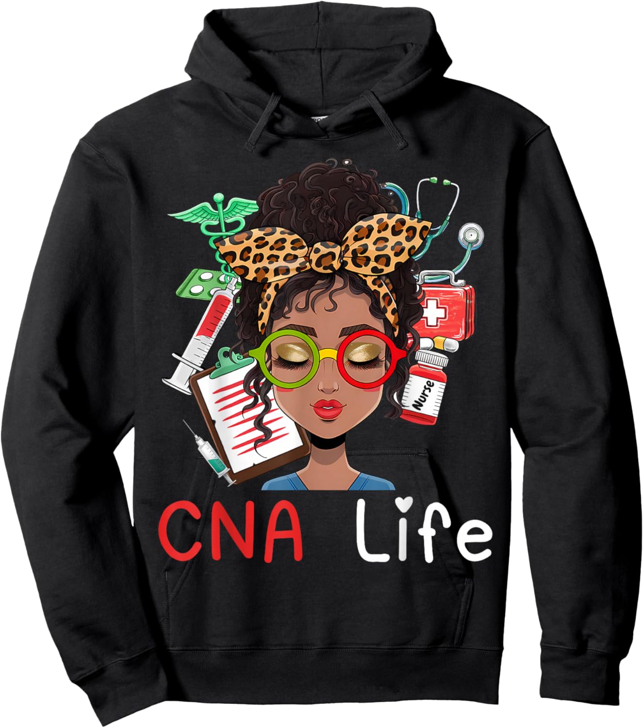 CNA Nurse Black History Month African American Hoodie - Hoodie | Black