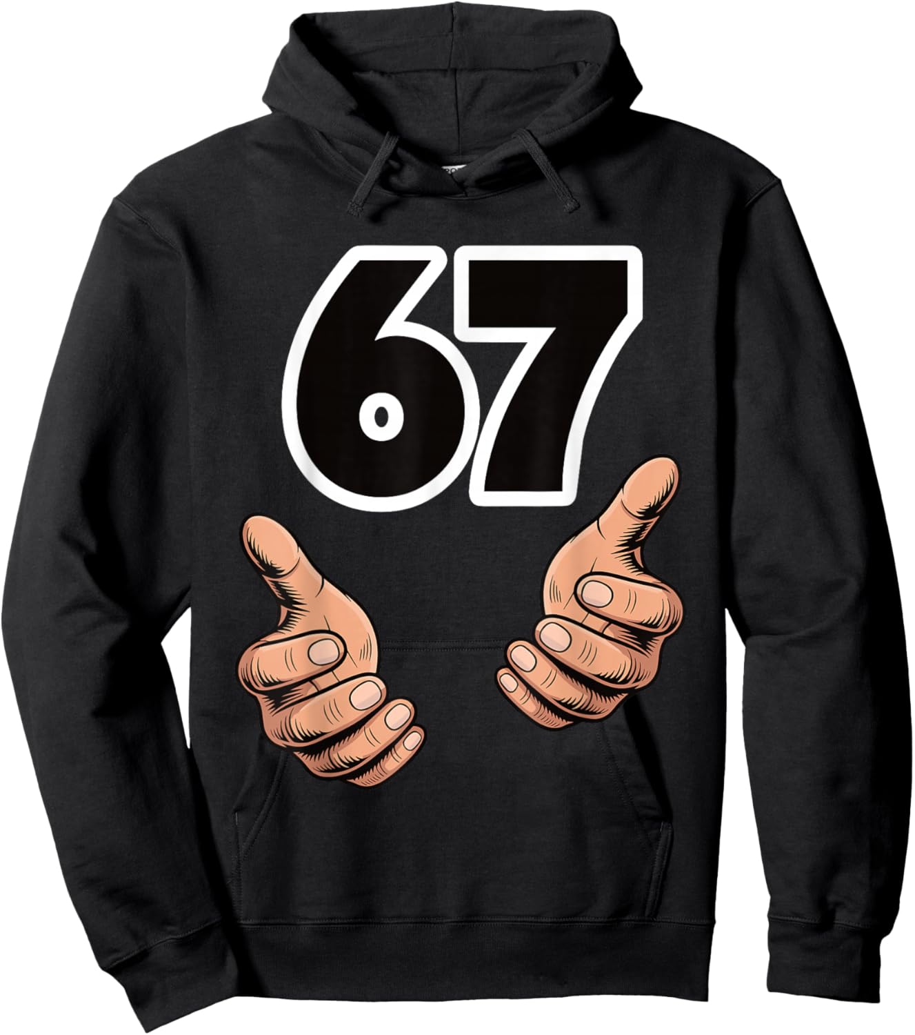 Funny 6 7 Meme Gen Alpha Slang Six Seven Hoodie - Hoodie | Black