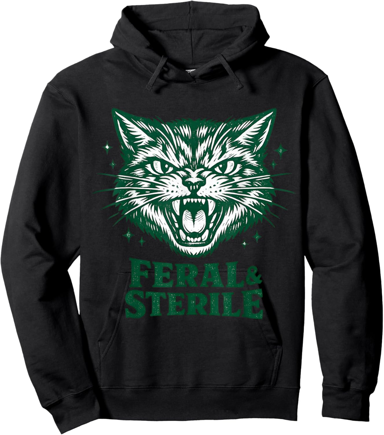 Feral & Sterile Retro Cat TNR Mom Funny Women Cat Lover Hoodie - Hoodie | Black