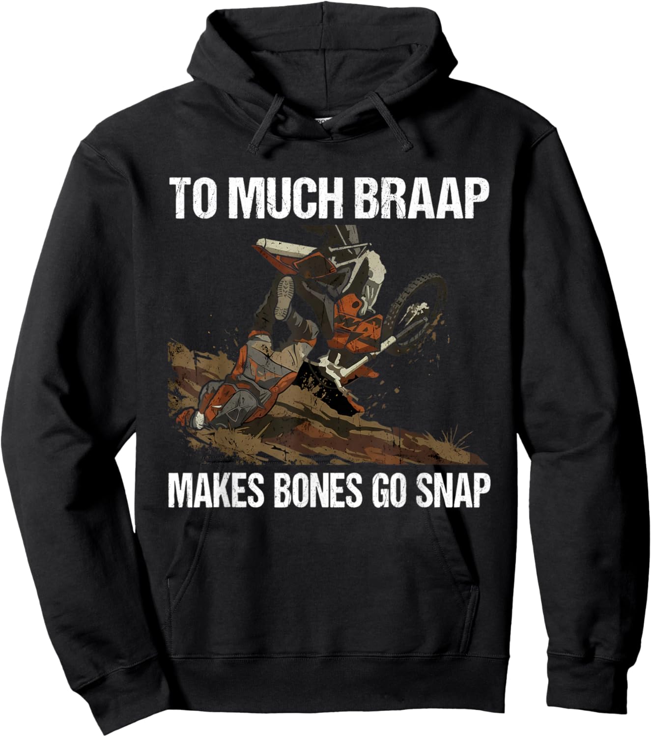 Dirt Biking Clothes - Funny Dirtbike Biker Hoodie - Hoodie | Black