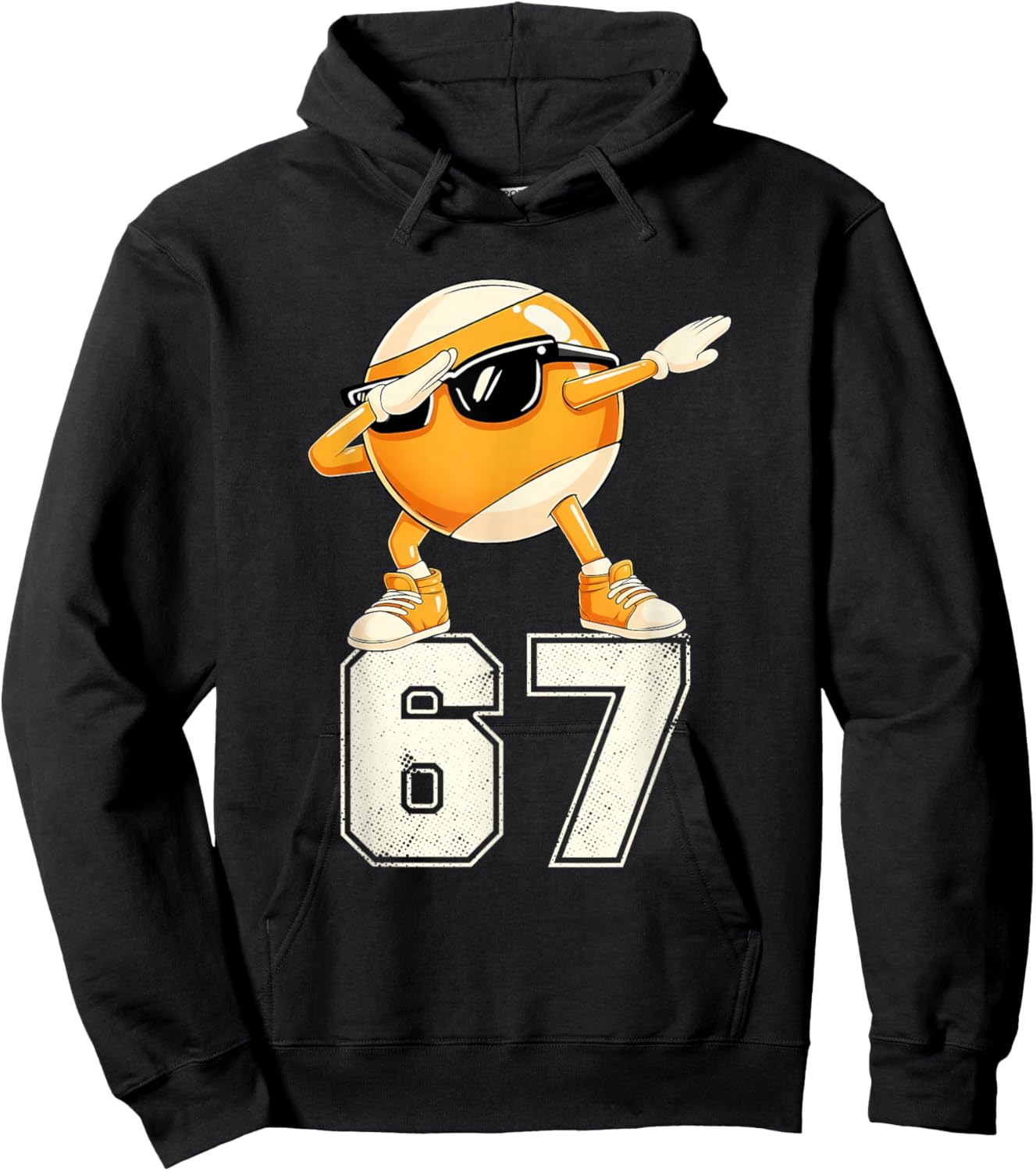 Six Seven Sunglasses Dabbing Pool Ball Billiards 67 Meme Boy Hoodie - Hoodie | Black