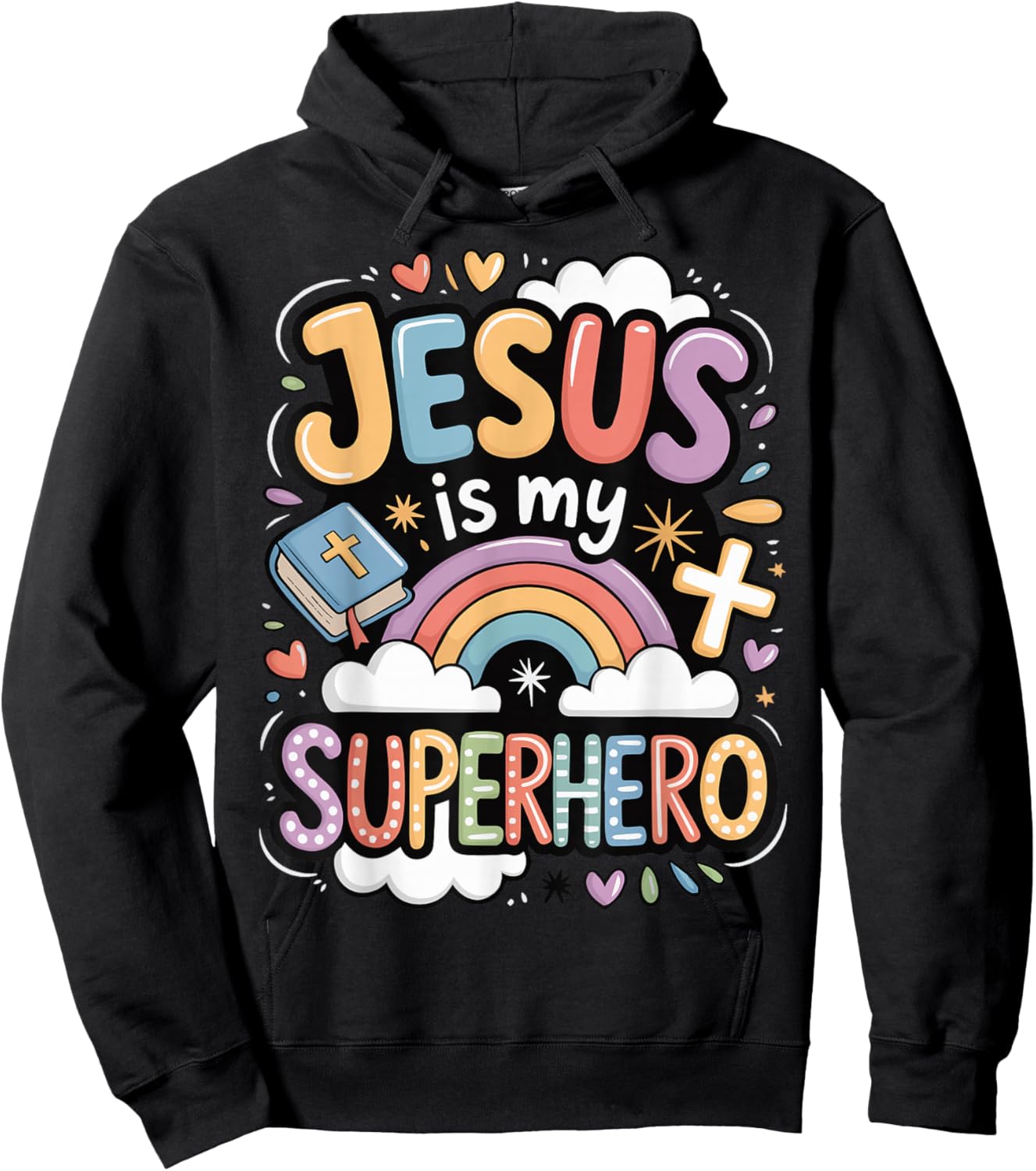 Jesus is My Superhero Hoodie - Hoodie | Black