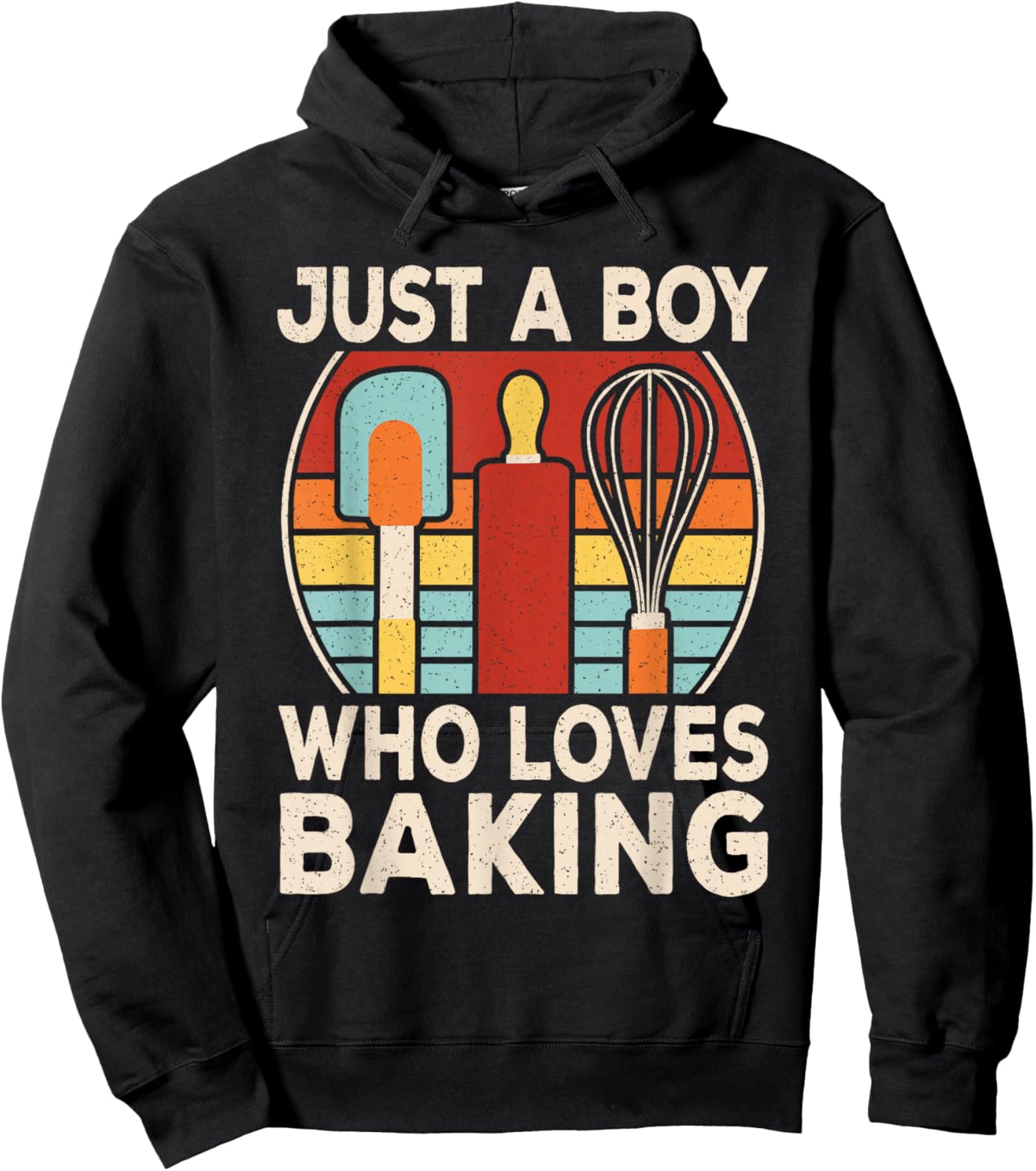 Just A Boy Who Loves Baking Bake Baker Boys Kids Hoodie - Hoodie | Black