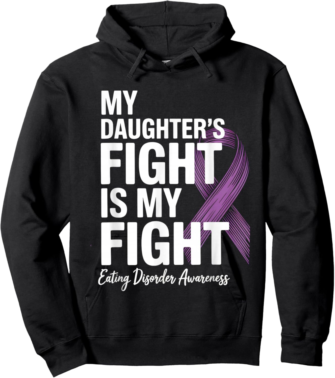 My Daughter’s Fight Eating Disorder Awareness Hoodie - Hoodie | Black