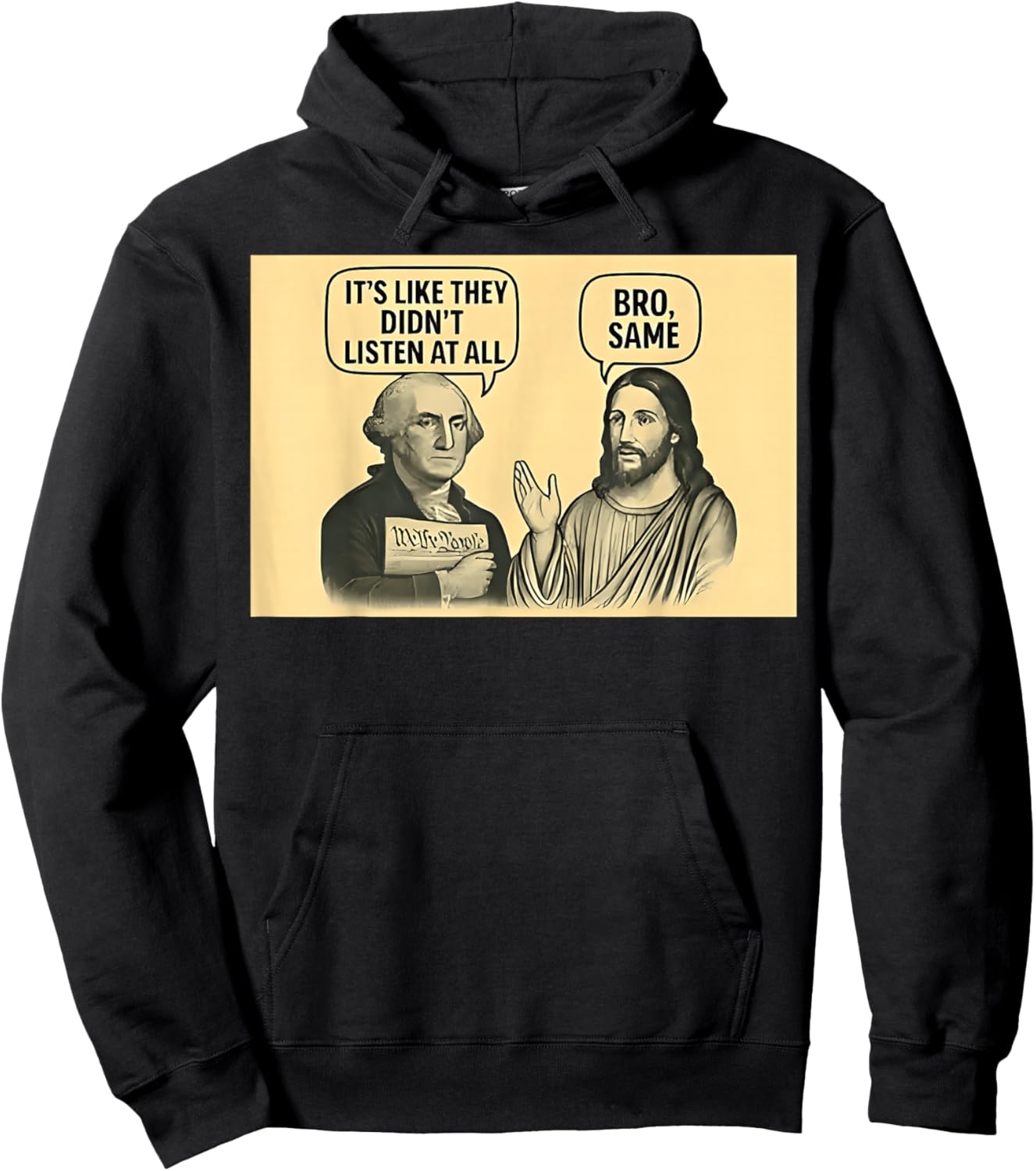 Its Like They Didnt Listen at All bro Same Meme Hoodie - Hoodie | Black
