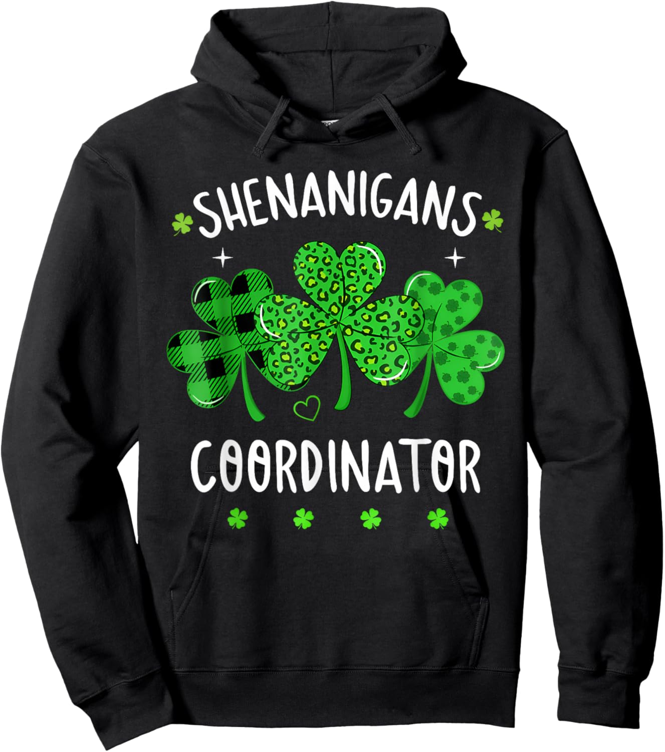 Shenanigans Coordinator Funny Teacher St Patrick's Day Irish Hoodie - Hoodie | Black