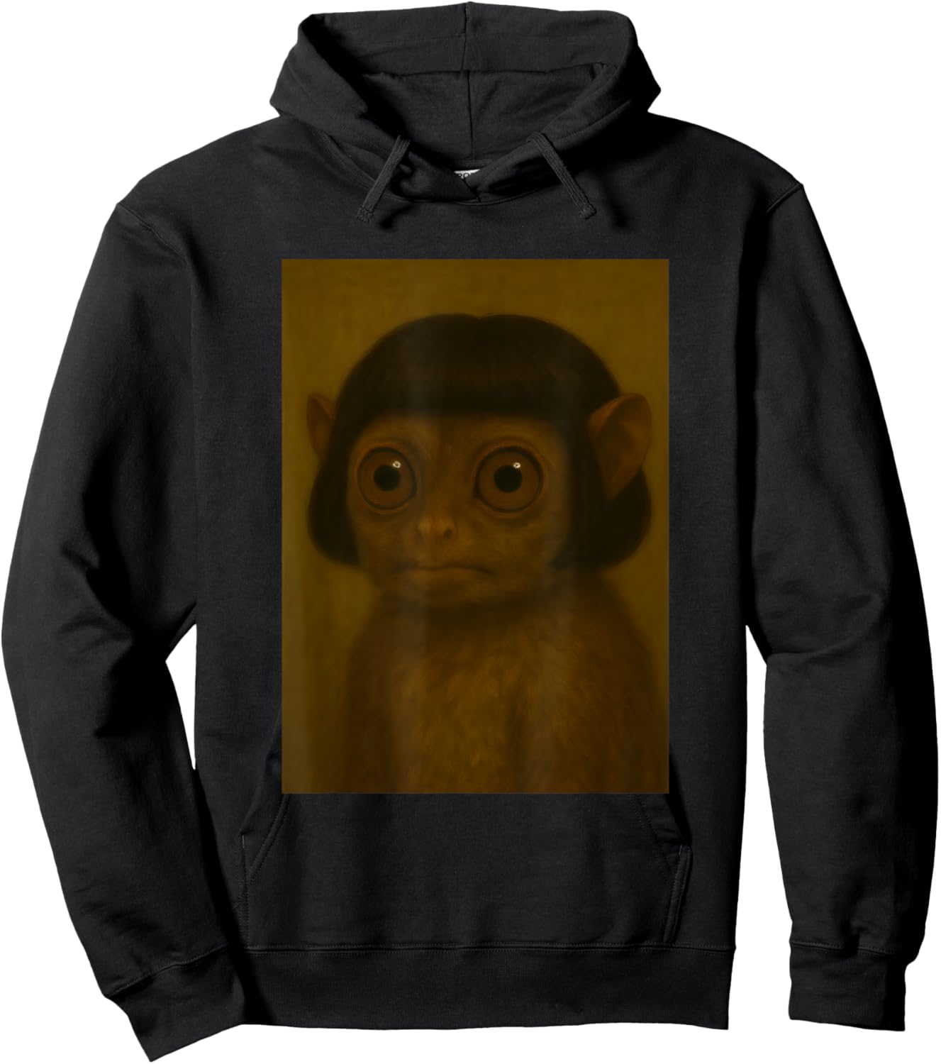 Funny Tarsier Bob Haircut Viral Meme Hoodie - Hoodie | Black
