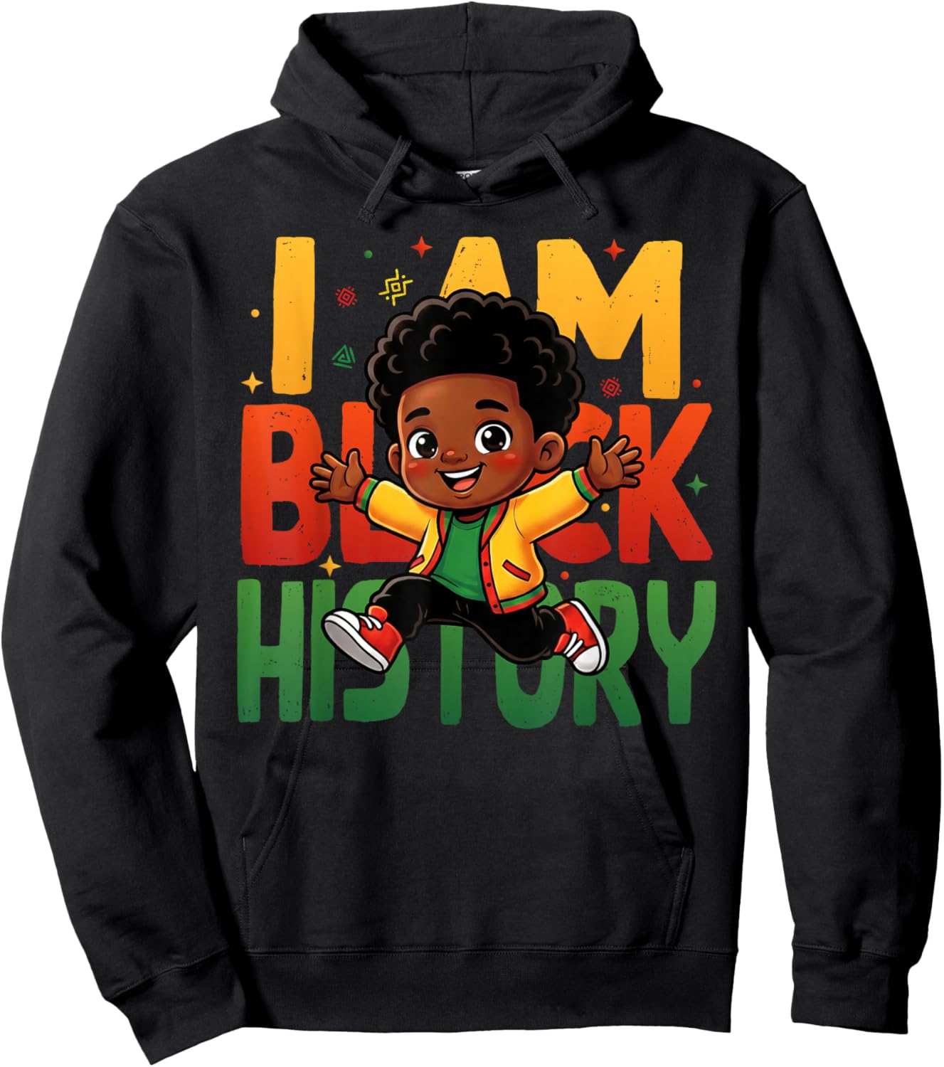 Bruh I Am Black History Month Black Child Magic Afro Kid Boy Hoodie - Hoodie | Black