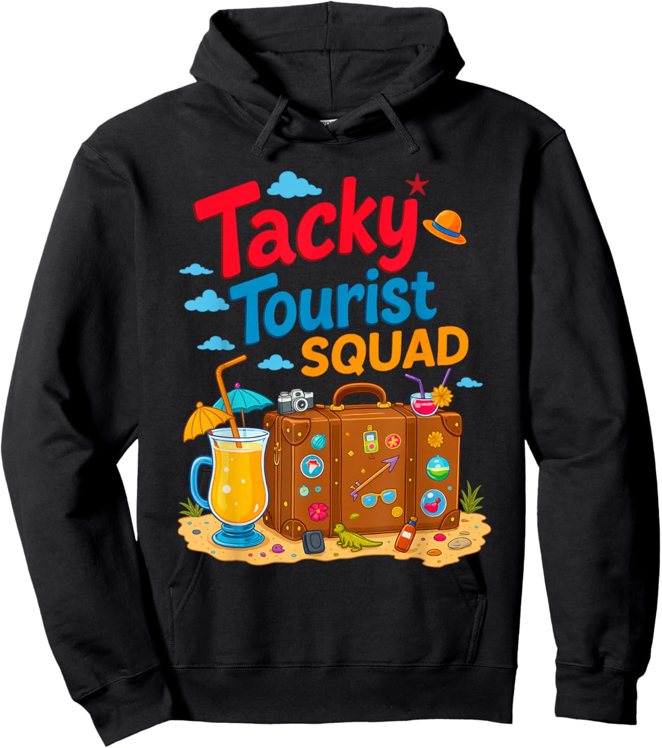 Tacky Tourist Squad Outfit Tacky Tourist Costume Idea Tacky Hoodie - Hoodie | Black