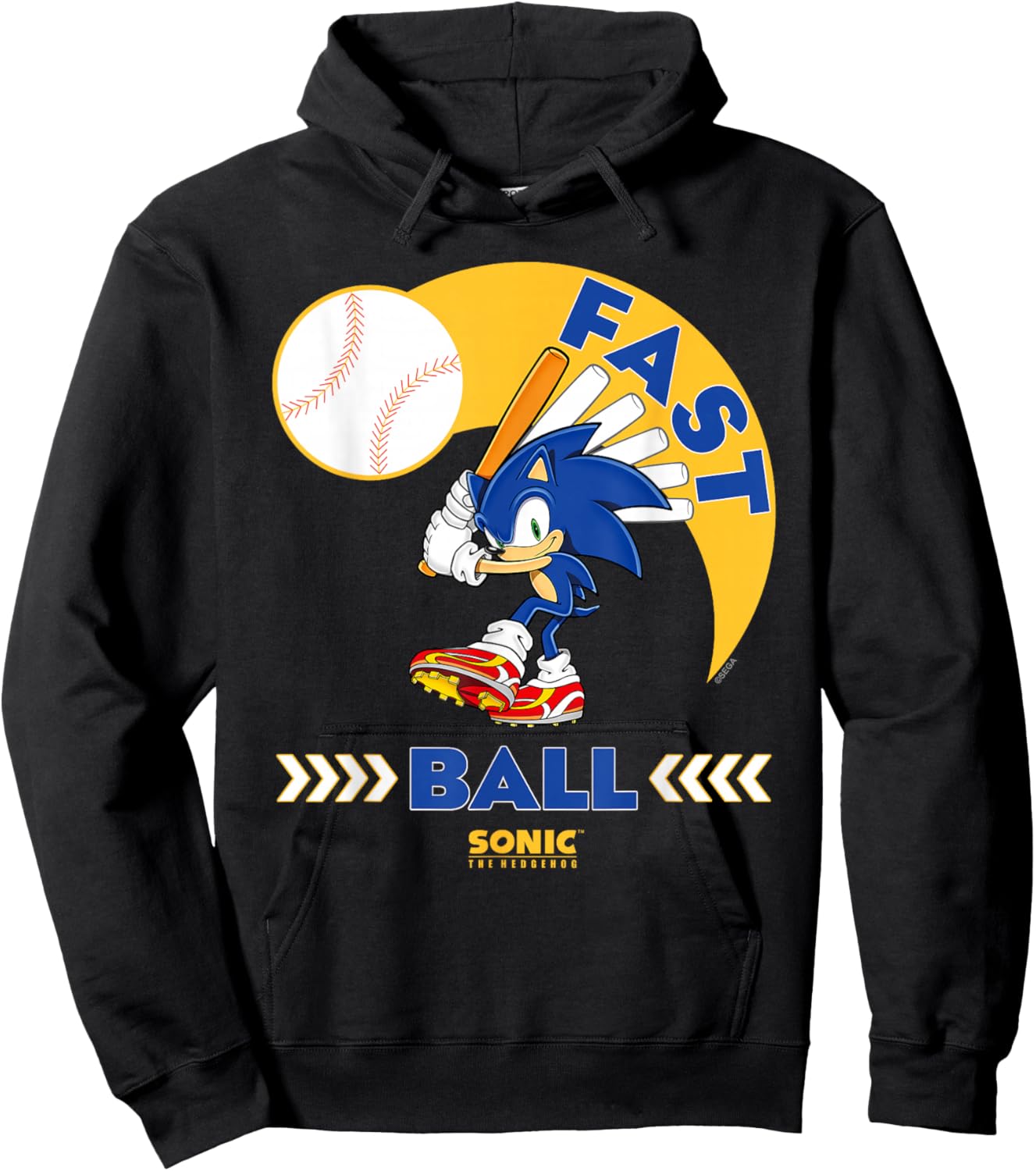 Sonic The Hedgehog - Sonic Fast Ball Hoodie - Hoodie | Black