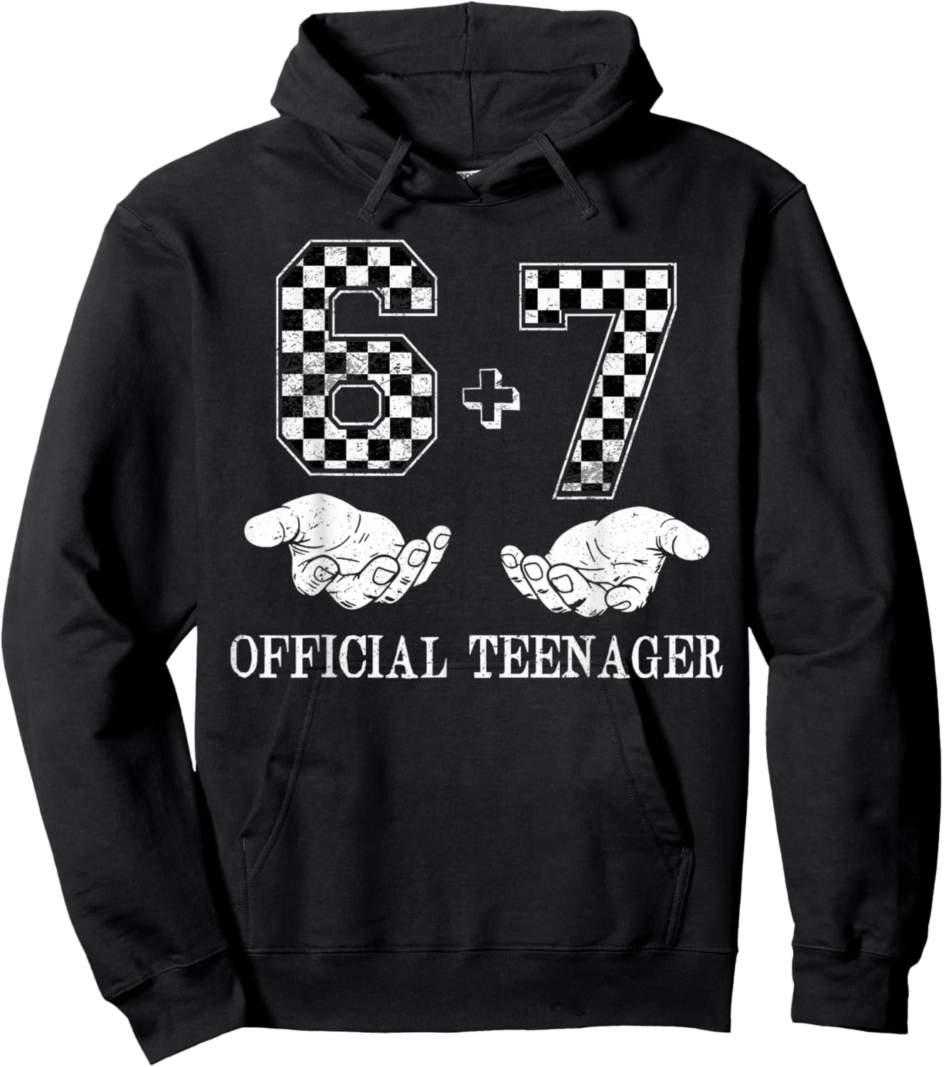 6+7 Official Teenager 13th Birthday 13 Year Old Boys Kids Hoodie - Hoodie | Black