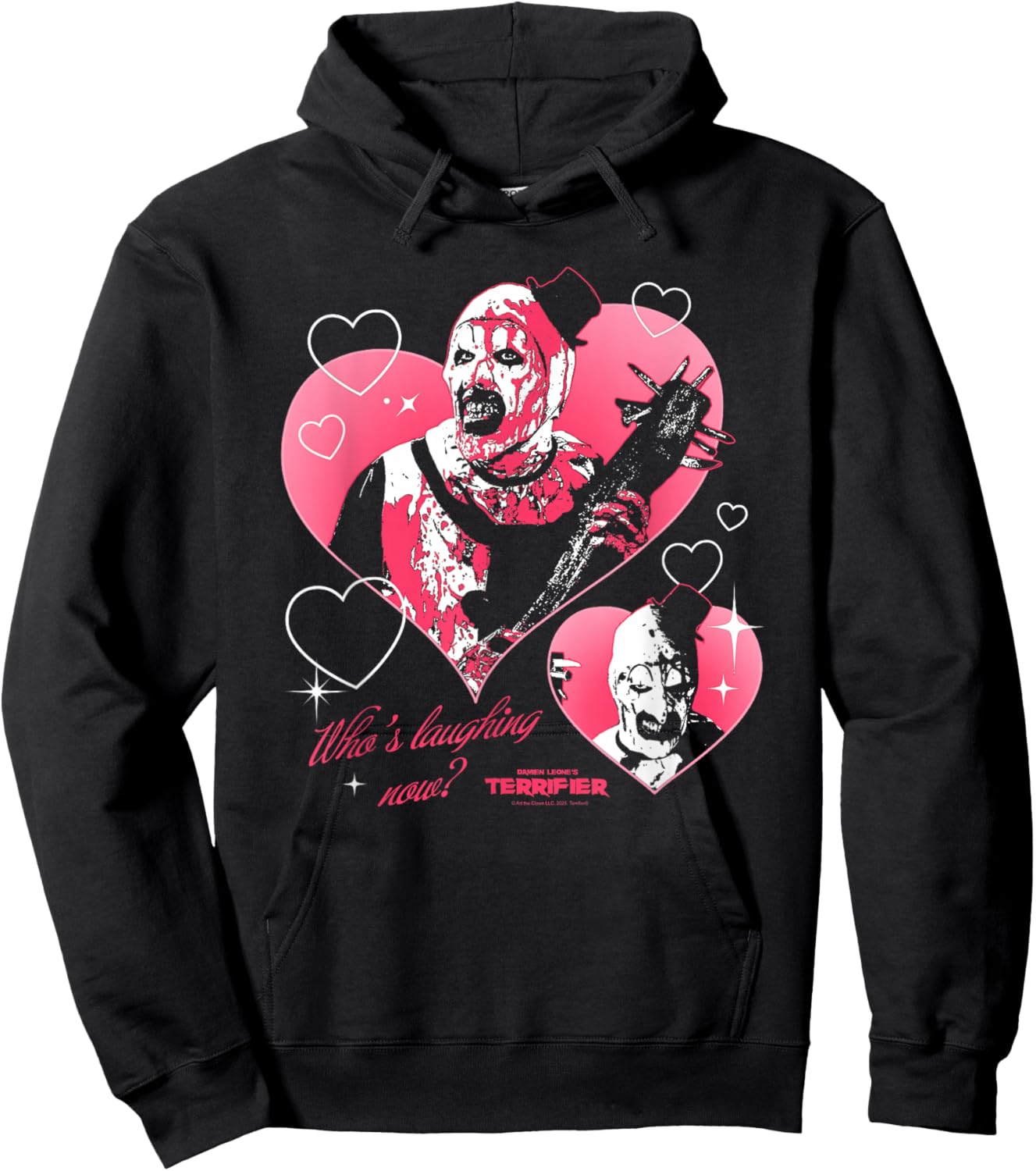 Terrifier I Heart Art Creepy Valentine's Day Horror Movie Hoodie - Hoodie | Black