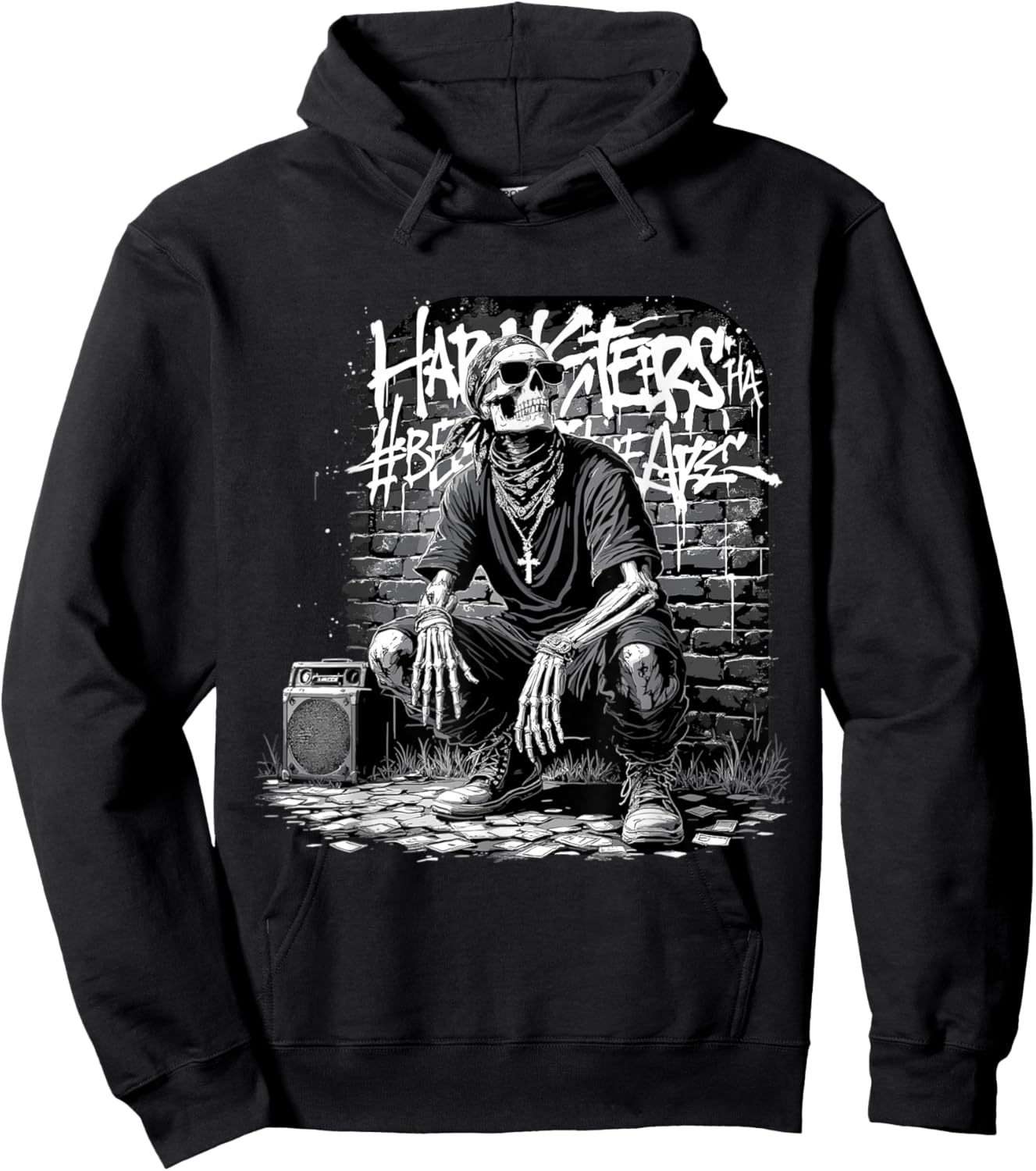 Chicano Cholo Graffiti Style Barrio Vibes Hoodie - Hoodie | Black