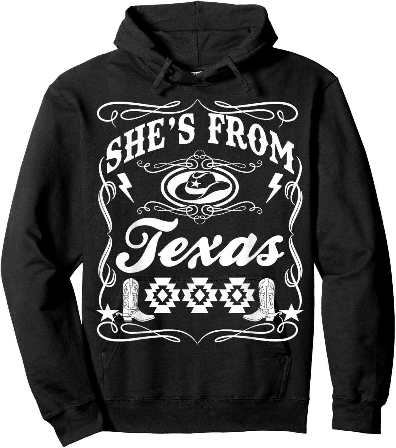 She's from Texas Hoodie - Hoodie | Black