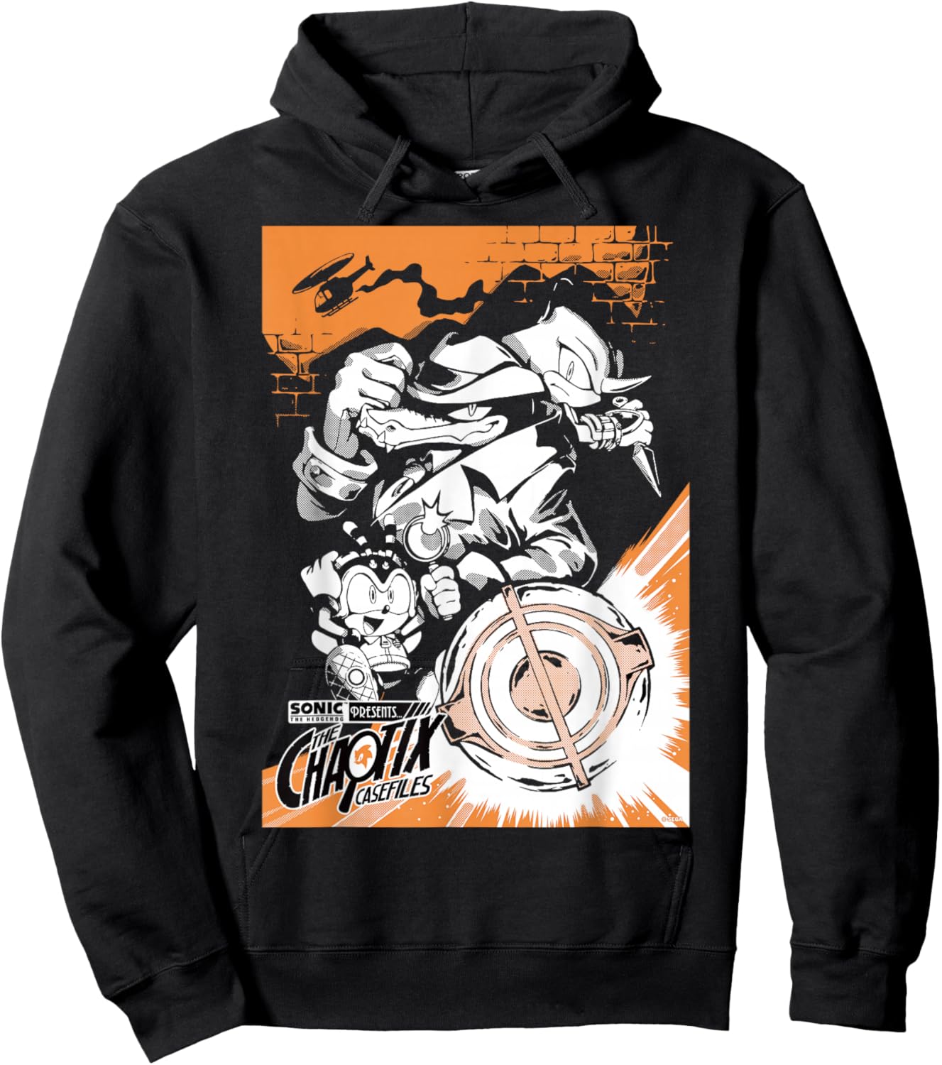 Sonic The Hedgehog Chaotix Casefiles Main Art Hoodie - Hoodie | Black
