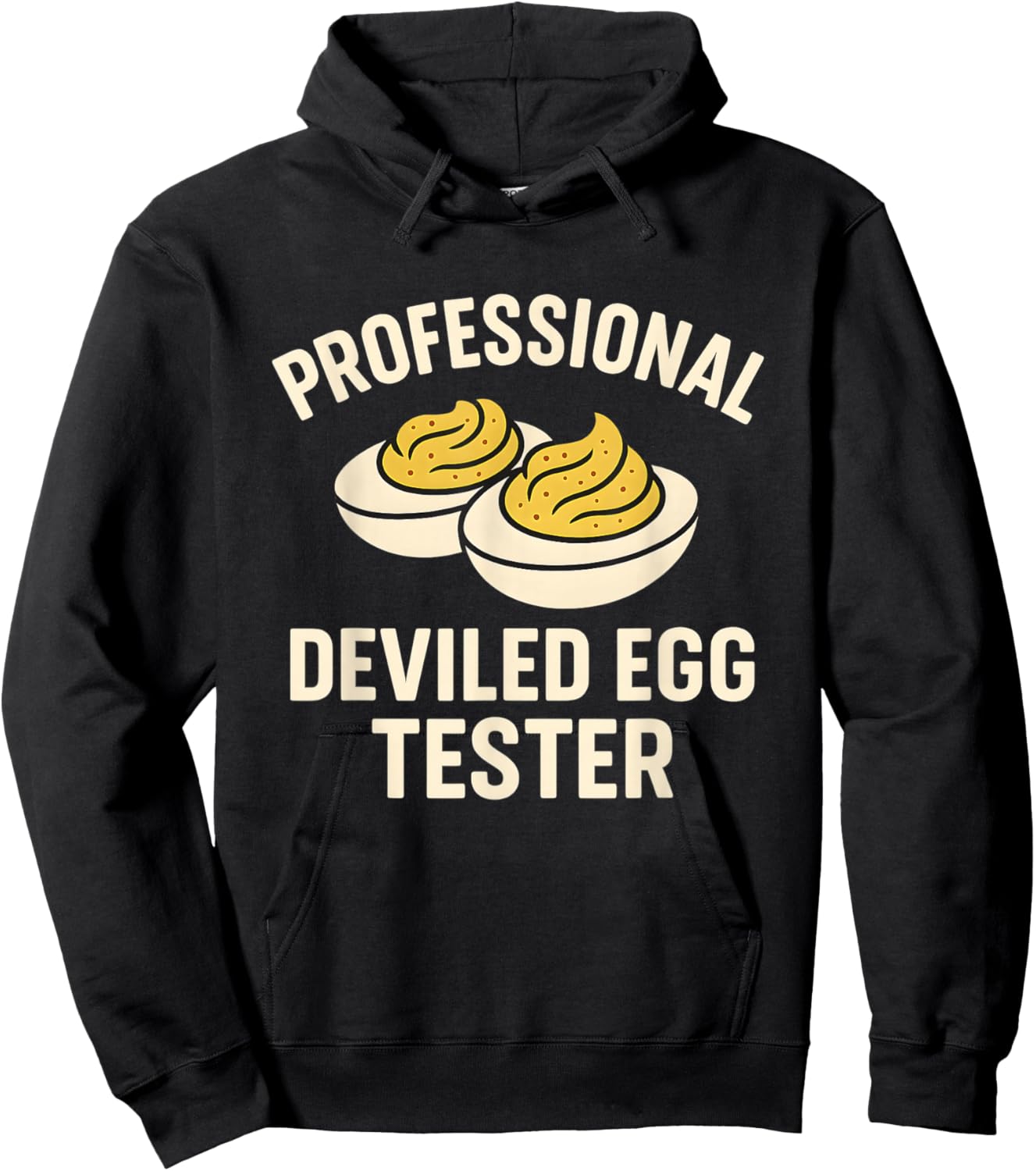 Funny Deviled Eggs Thanksgiving Food Humor Hoodie - Hoodie | Black