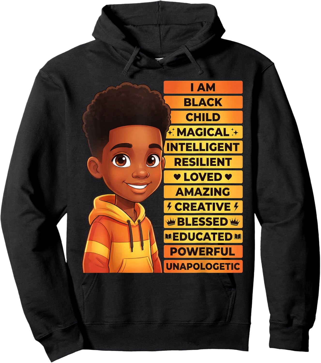 I'm Black History Month Shirt Boys Kids African American Hoodie - Hoodie | Black
