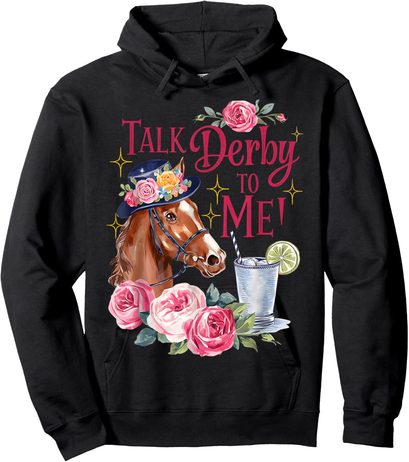 Vintage Horse Racing Talk Derby Day to Me Derby Horse 2026 Hoodie - Hoodie | Black