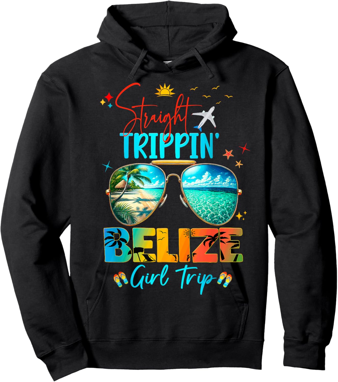 Belize Vacay Straight Trippin' Birthday Cruise Hoodie - Hoodie | Black