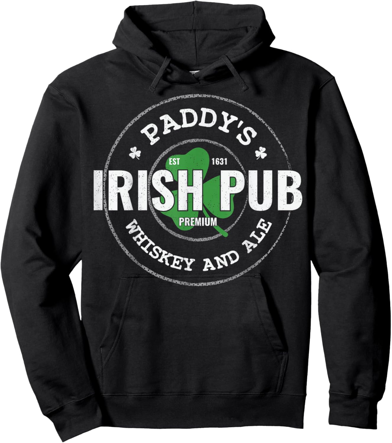 Paddy's Irish Pub Whiskey Beer Ireland St Patrick's Day Hoodie - Hoodie | Black
