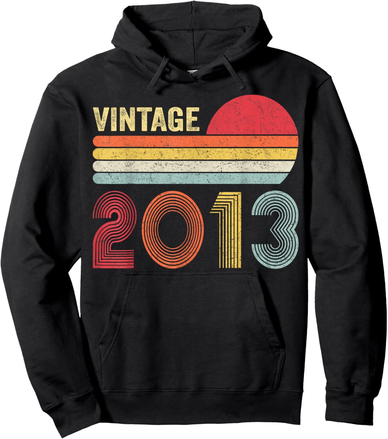 13 Year Old Gifts Vintage 2013 13th Birthday Boys Girls Hoodie - Hoodie | Black