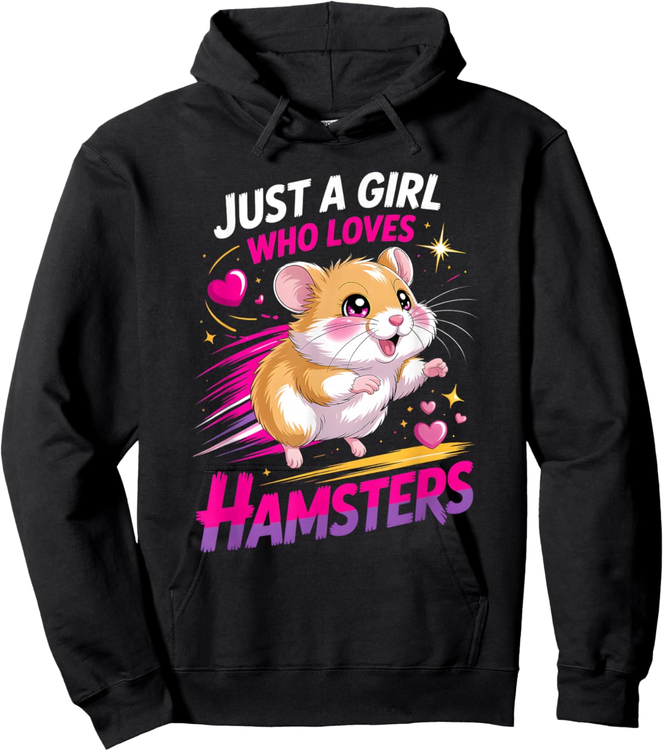 Girls Hamster Hoodie - Hoodie | Black