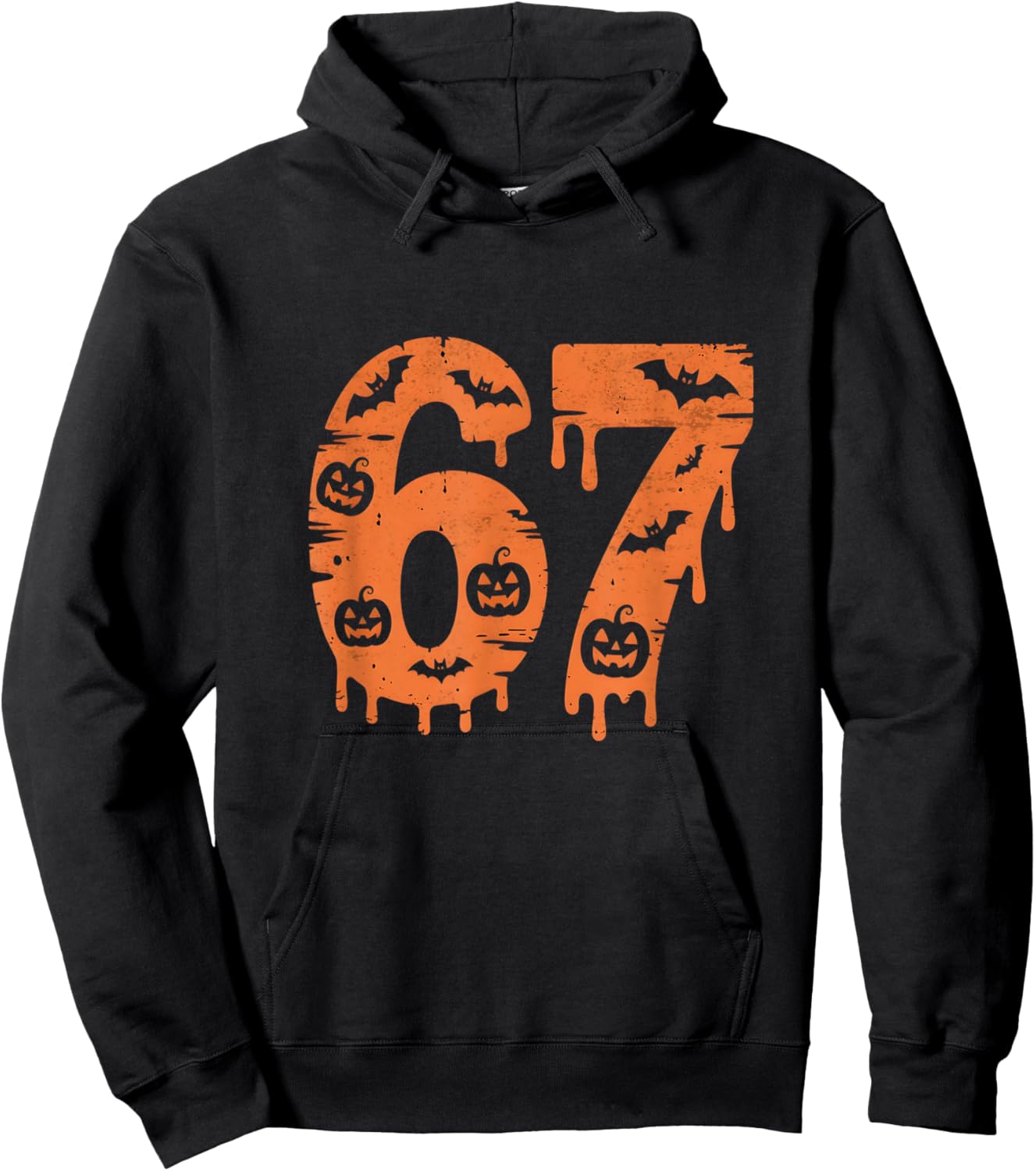 67 Six Seven Meme Funny Halloween Hoodie - Hoodie | Black