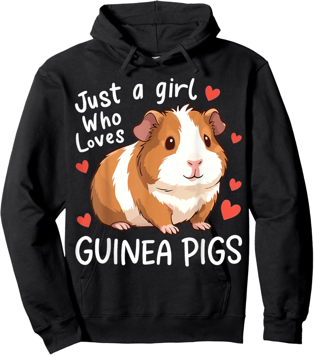 Just a Girl Who Loves Guinea Pigs Hoodie - Hoodie | Black