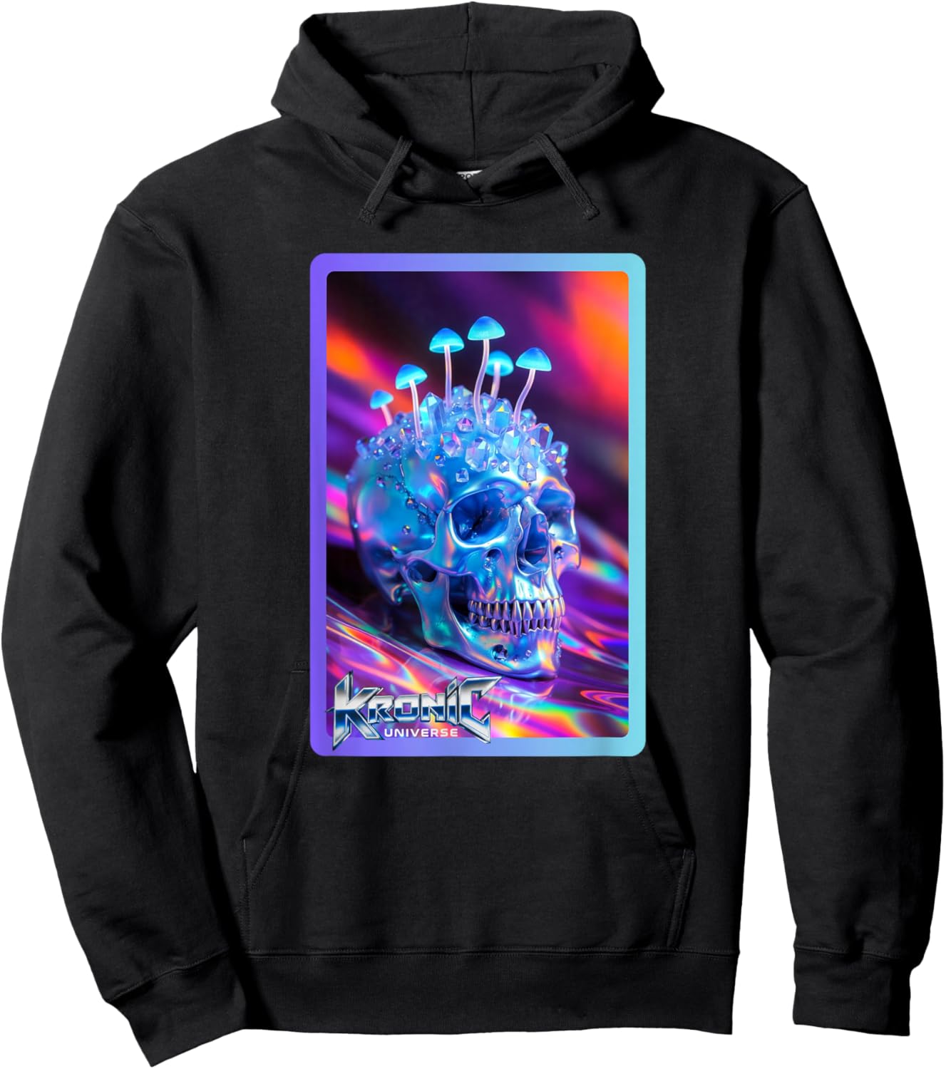 Blue Shroom Head Hoodie - Hoodie | Black