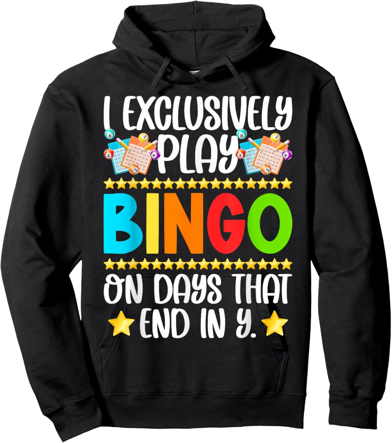 Bingo Lover Funny Bingo Player Bingo Enthusiasts Hoodie - Hoodie | Black
