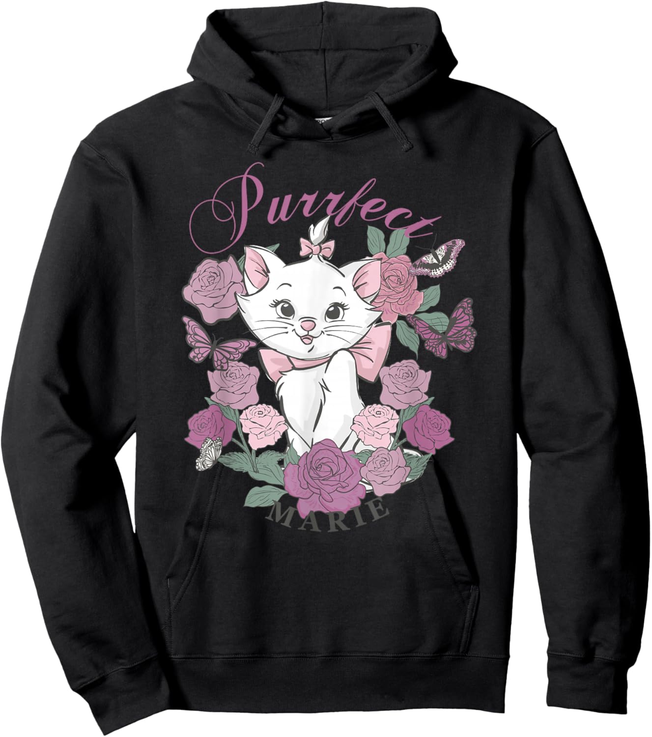 Disney The Aristocats Marie Beautiful Roses Bouquet Portrait Hoodie - Hoodie | Black