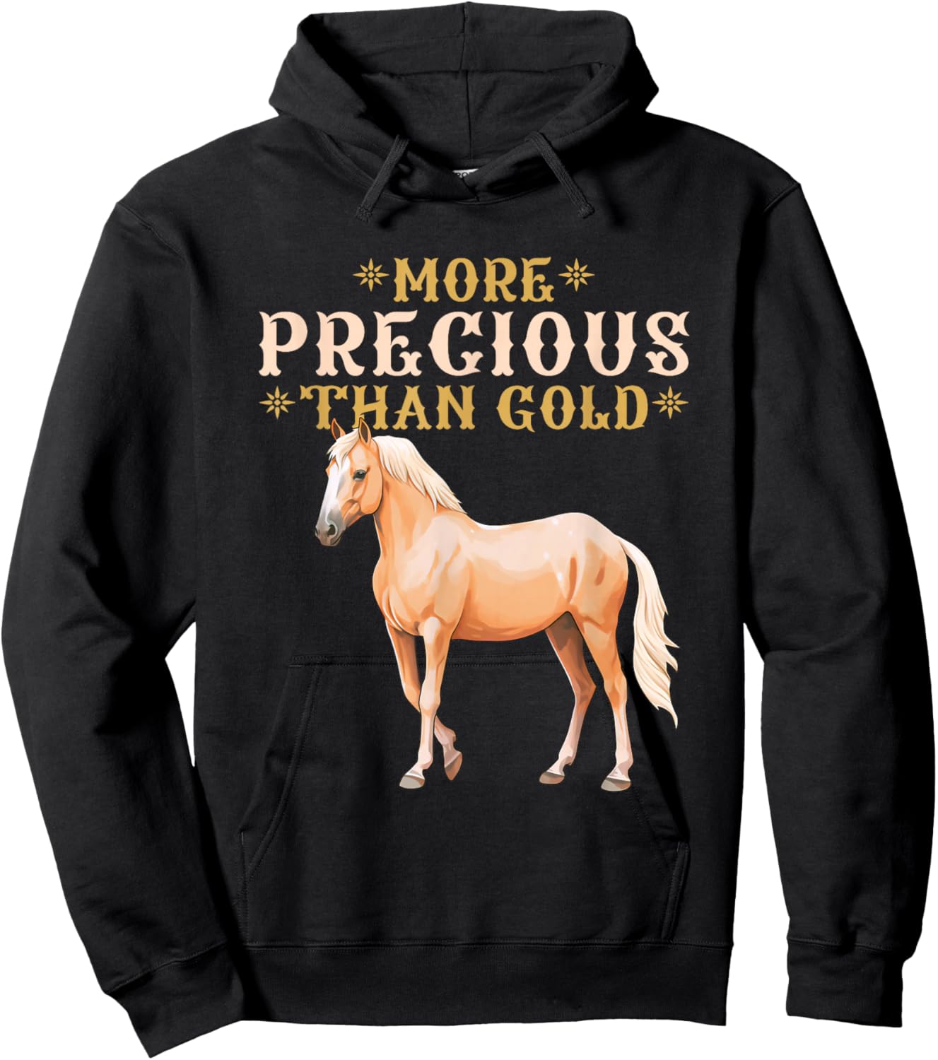 Palomino Horse Lover Owner Precious Men Women Kids Hoodie - Hoodie | Black