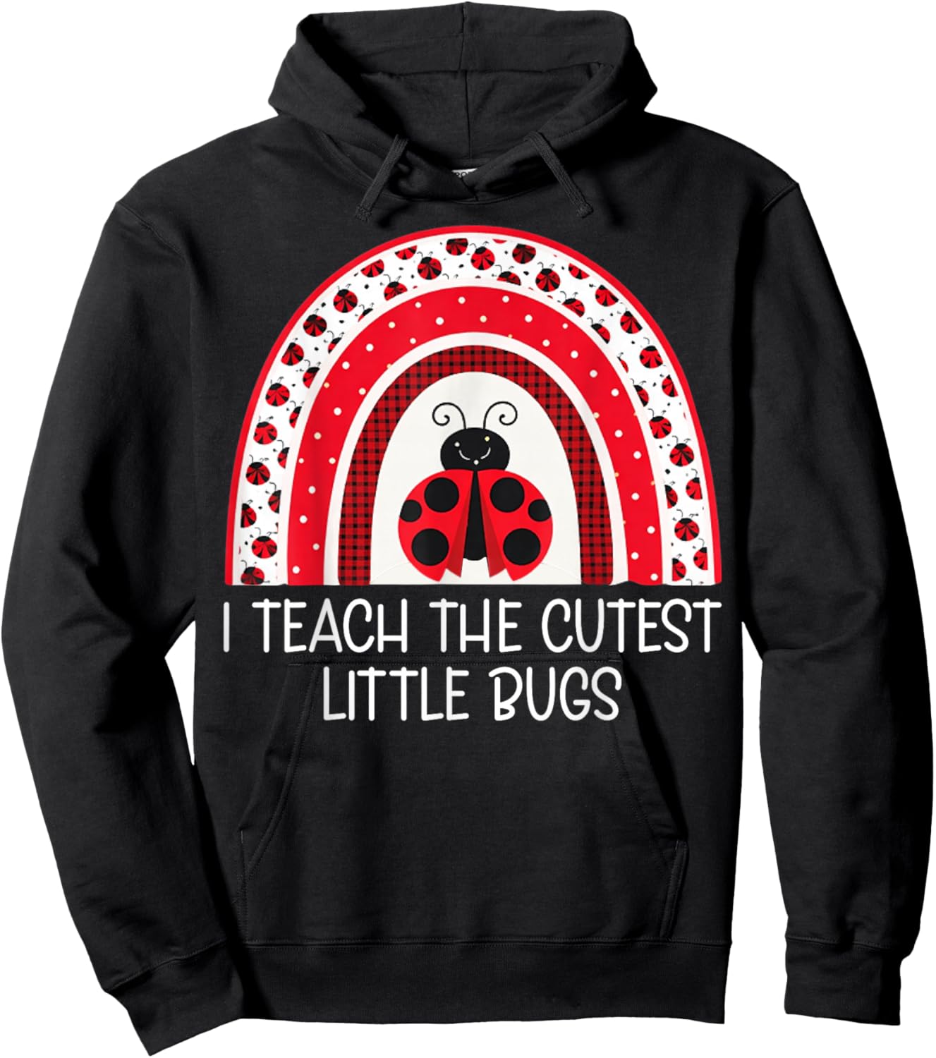 I Teach The Cutest Little Bugs - Teacher Valentine's Day Hoodie - Hoodie | Black