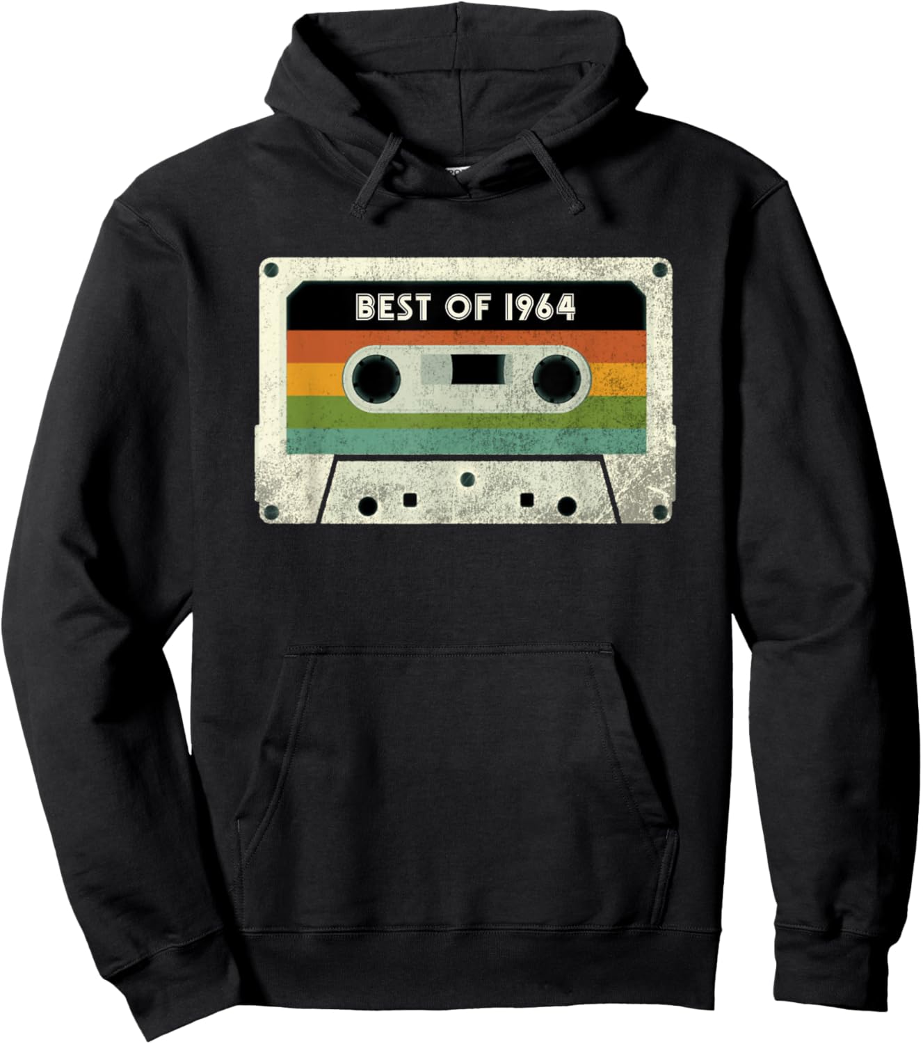 62th Birthday Gift 62 Years Old Men Women Retro Vintage 1964 Hoodie - Hoodie | Black