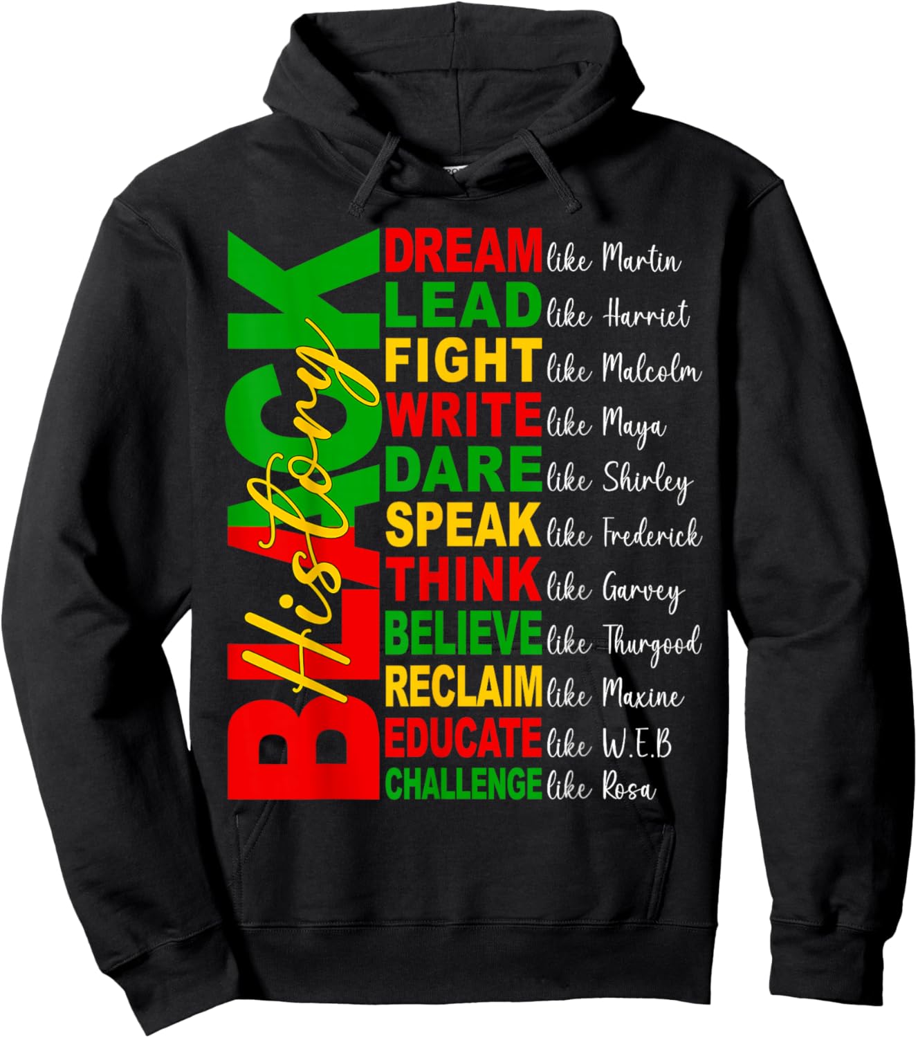 Black History Month Dream Lead Write Dare Men Women Kid Hoodie - Hoodie | Black
