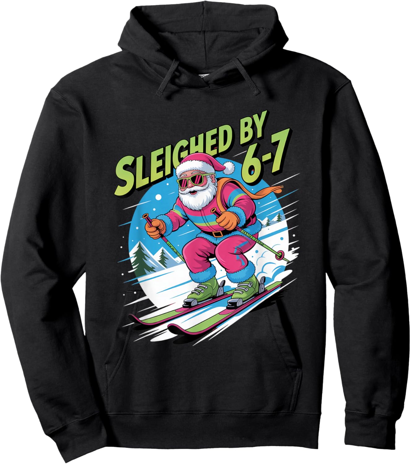 Christmas 67 Funny Xmas Six Seven Ugly Sweater 6-7 Hoodie - Hoodie | Black