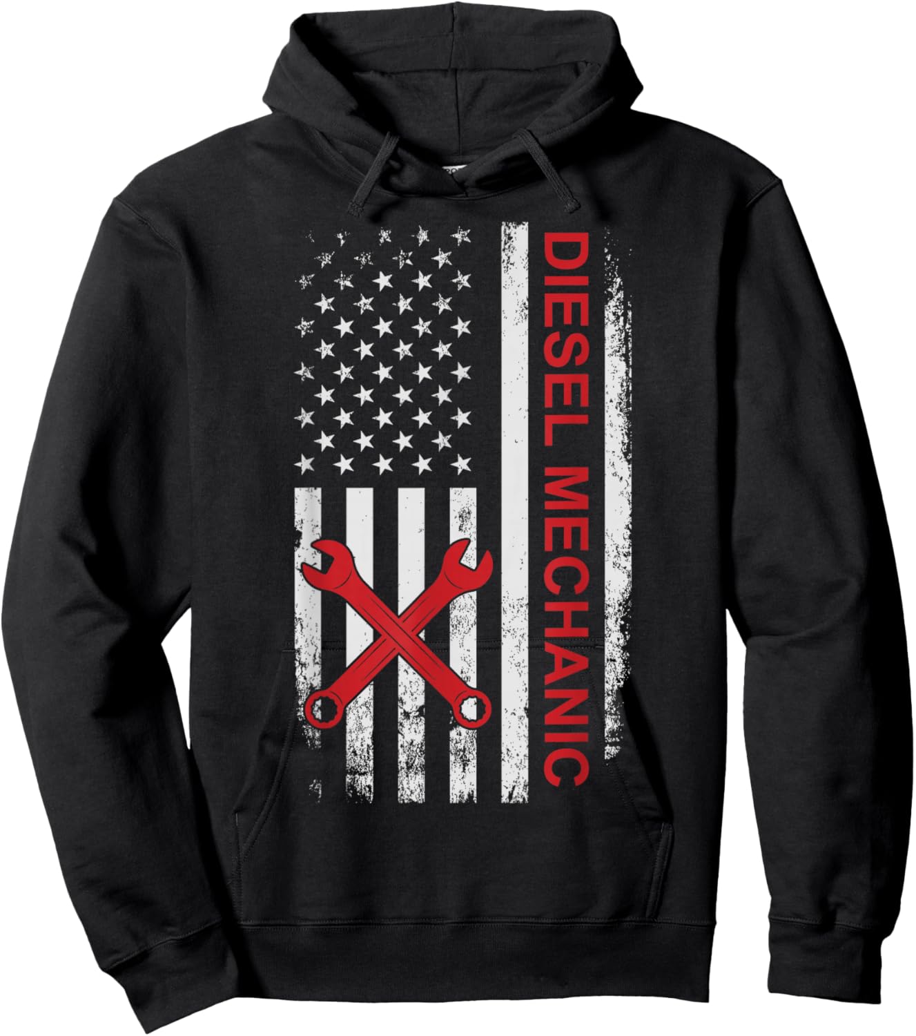Mechanic Garage American Flag Auto Car Mechanic Hoodie - Hoodie | Black