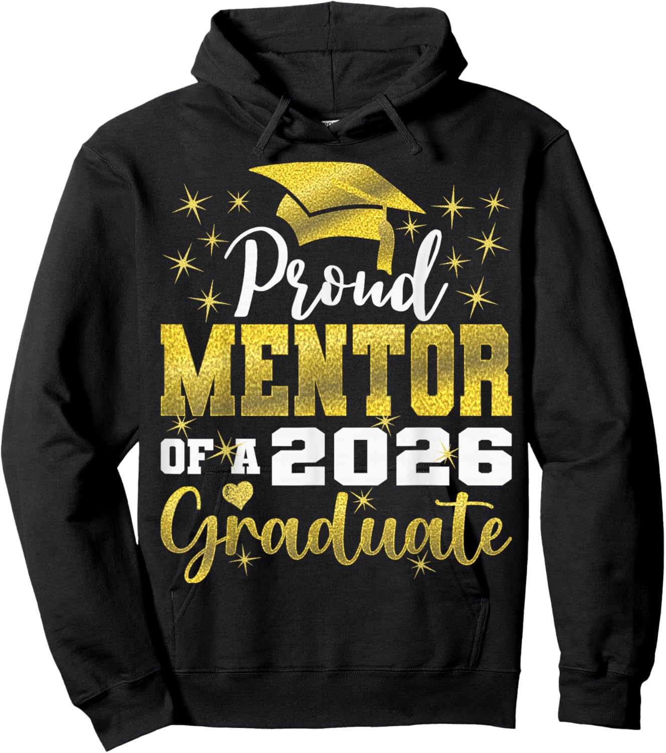 Super Proud Mentor of 2026 Graduate Senior Graduation Family Hoodie - Hoodie | Black