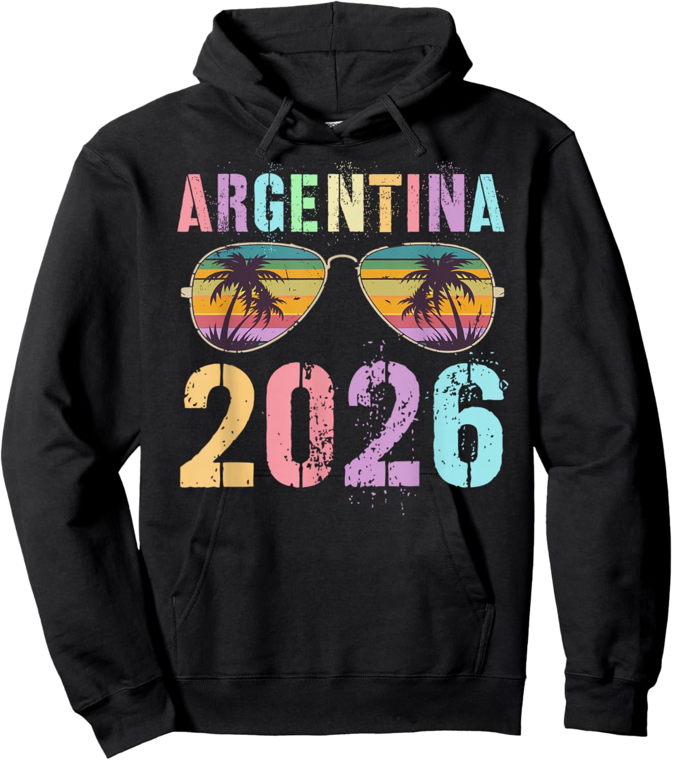 Vintage Argentina 2026 Vacation Surfing Trip Girls Cousins Hoodie - Hoodie | Black