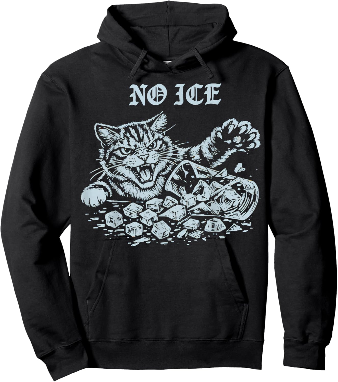No Ice Please Funny Cat Meme Men Women Hoodie - Hoodie | Black