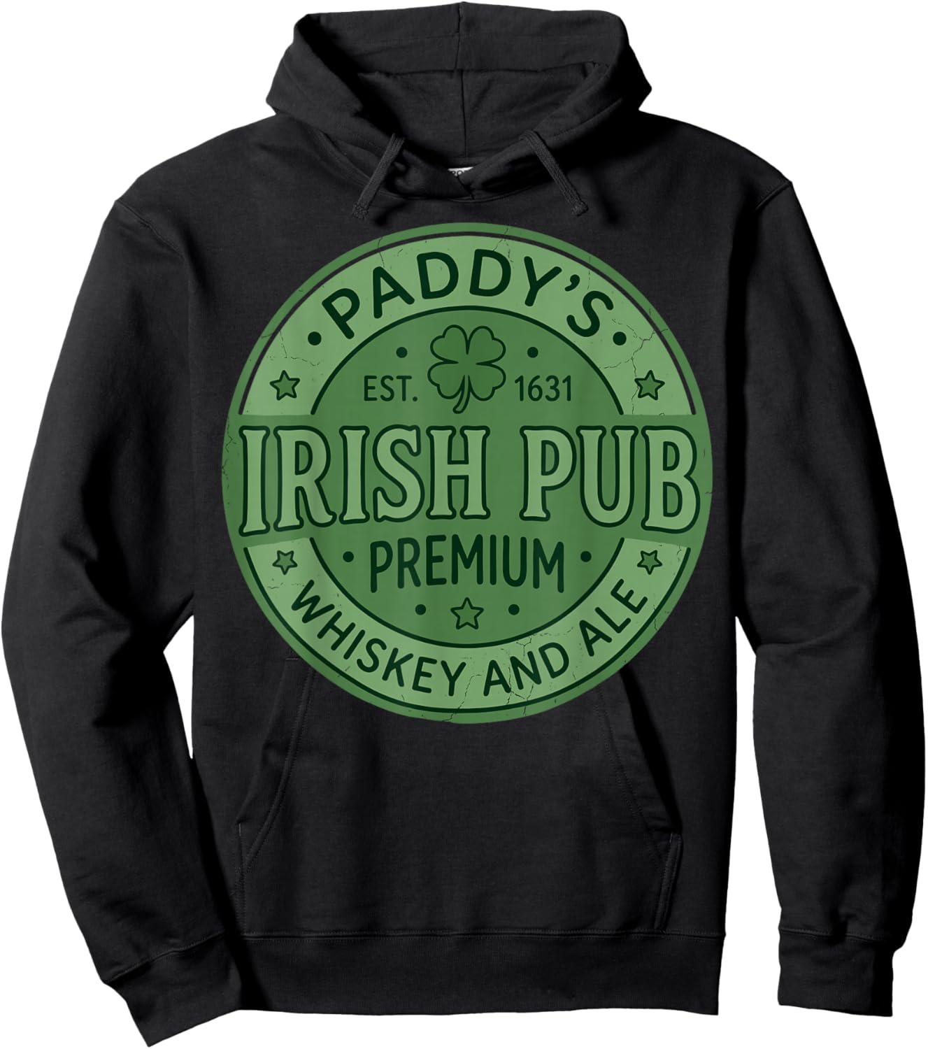 St.Patrick's Day Saint Paddy's Irish Pub Whiskey & Ale Hoodie - Hoodie | Black