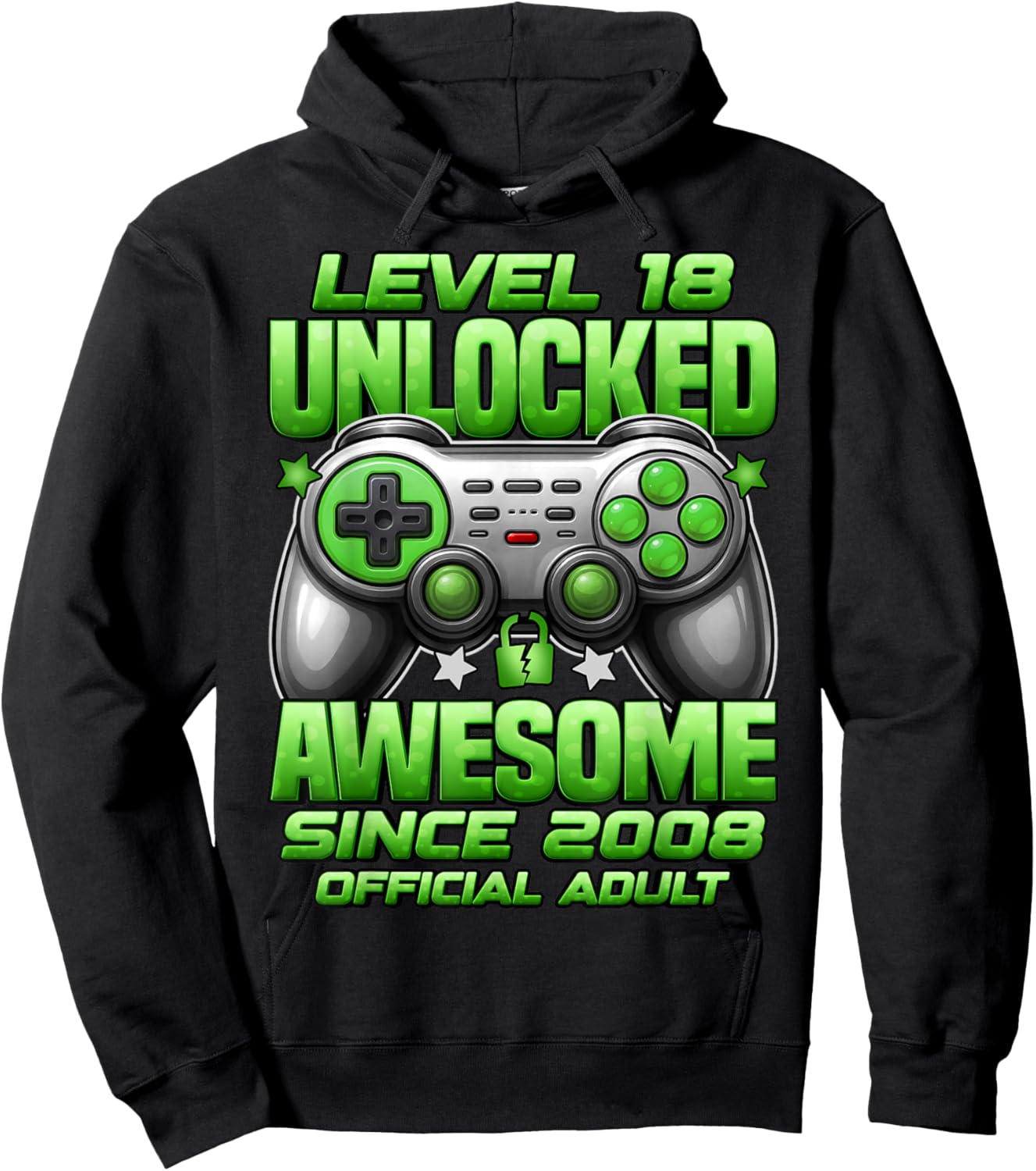 Official Adult Level 18 Unlocked Boys 18th Birthday Boy Hoodie - Hoodie | Black