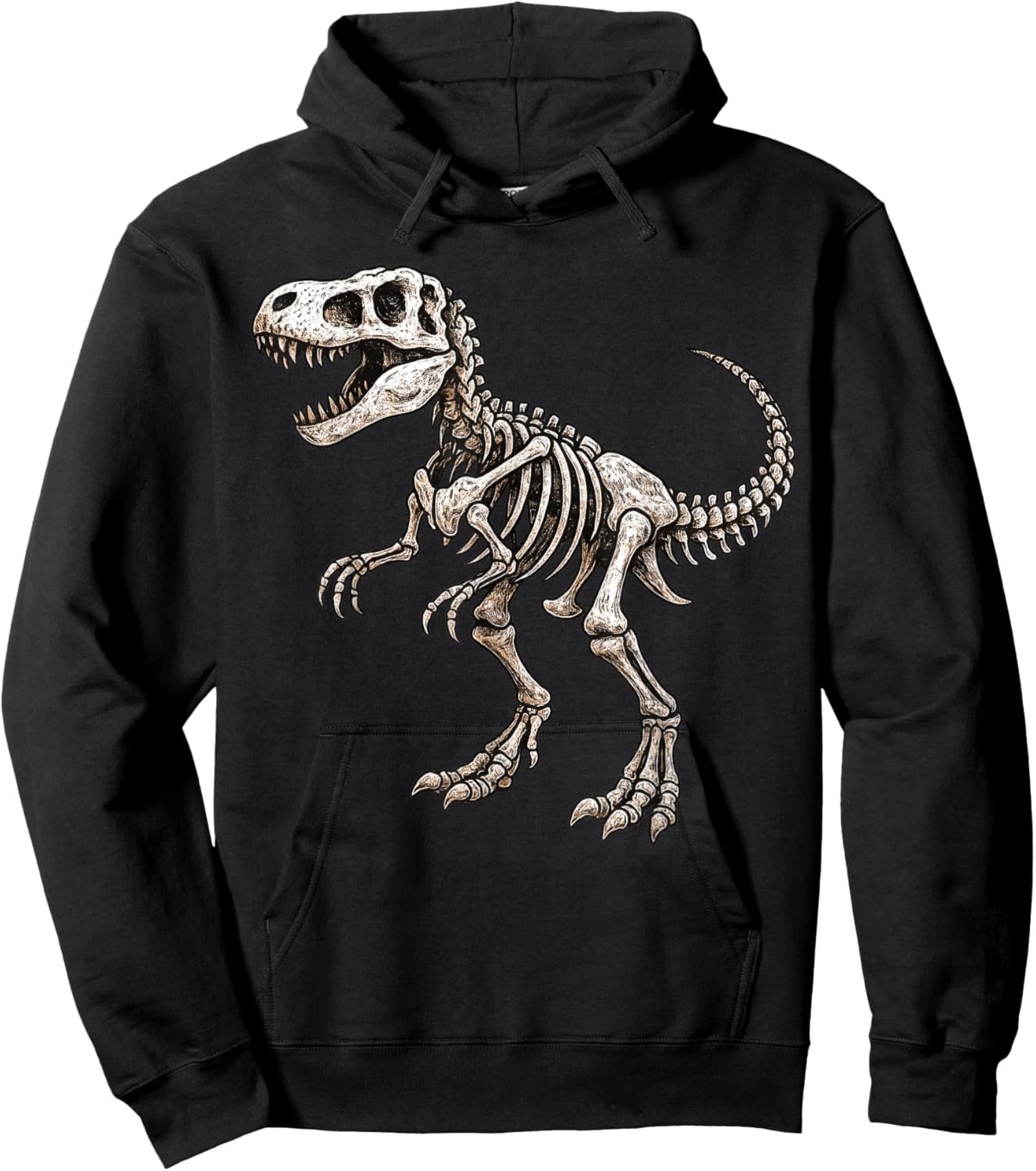 Dinosaur Skeleton T rex Scary Halloween Costume Boys Kids Hoodie - Hoodie | Black