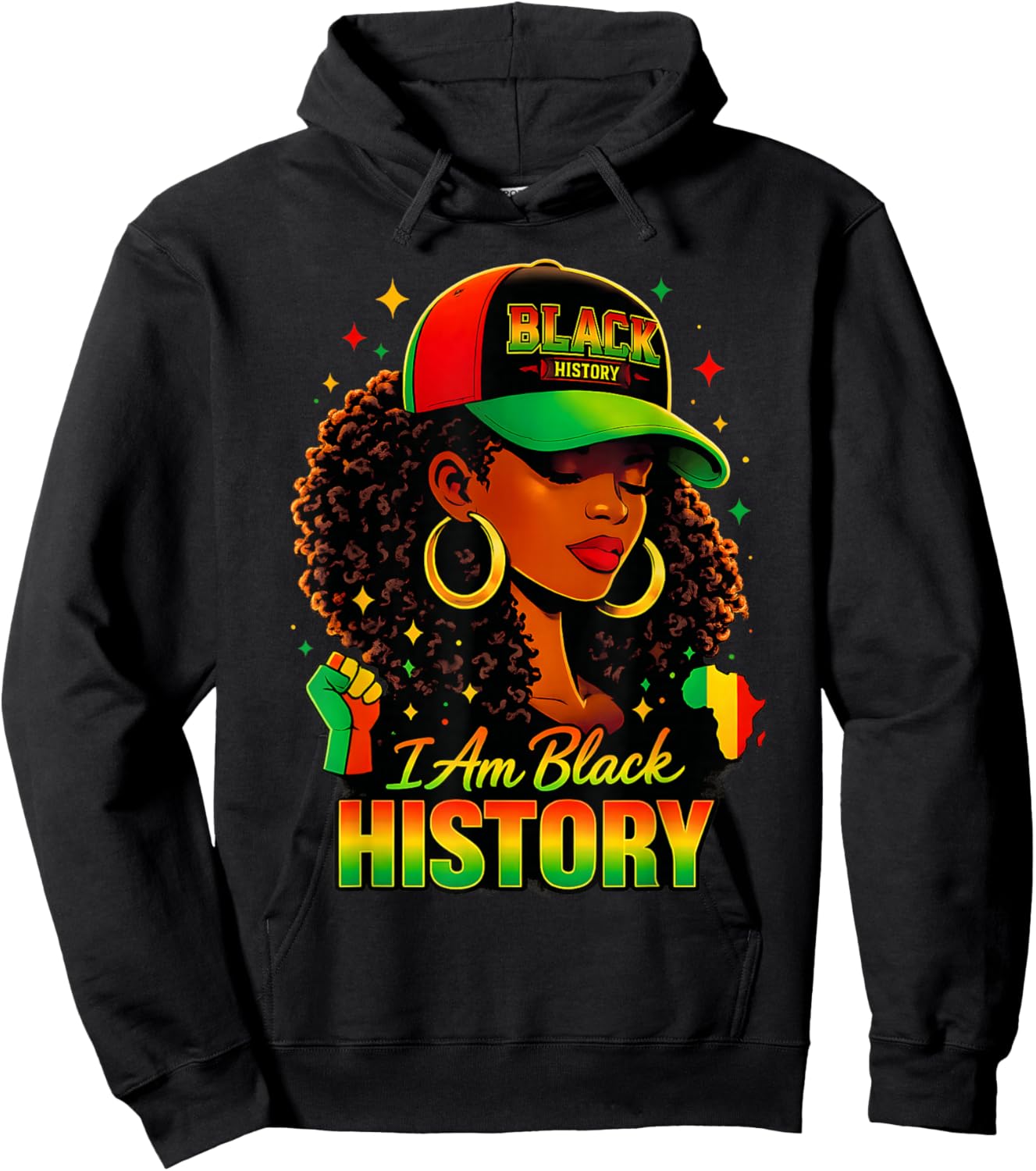 I Am Black History Women Girl Black History Month Juneteenth Hoodie - Hoodie | Black