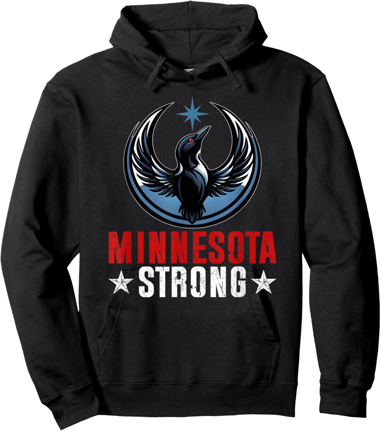 Retro Vintage Minnesota Strong Hoodie - Hoodie | Black