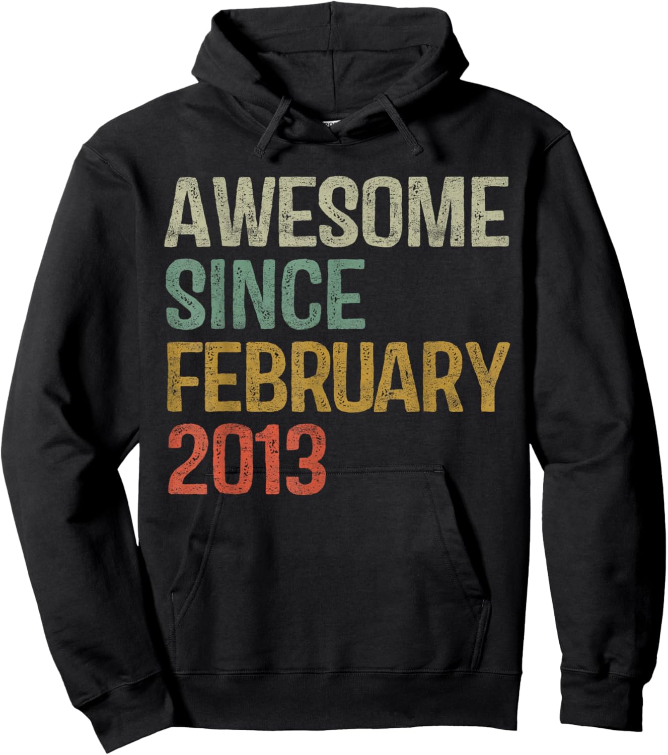 Awesome February 2013 13th Birthday Boy Girl 13 Year Old Hoodie - Hoodie | Black