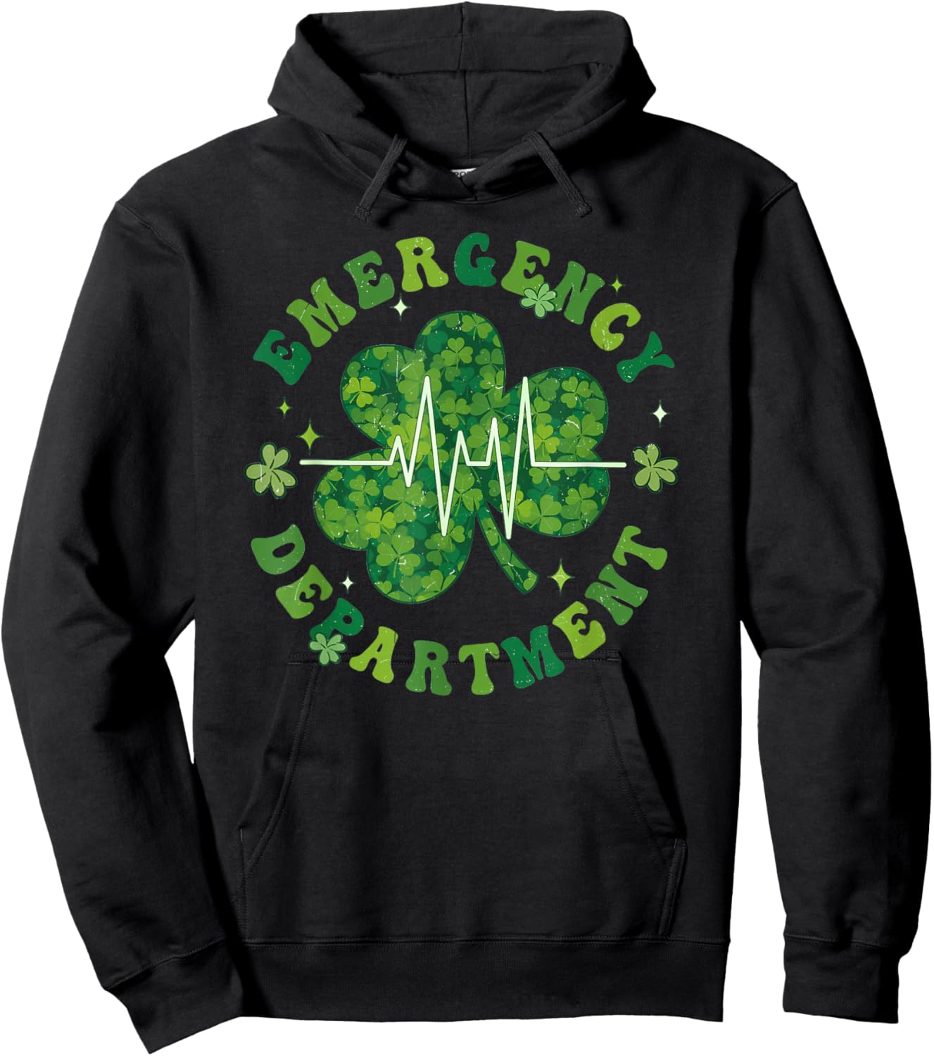 Emergency Department Nurse St Patrick's Day Nursing School Hoodie - Hoodie | Black