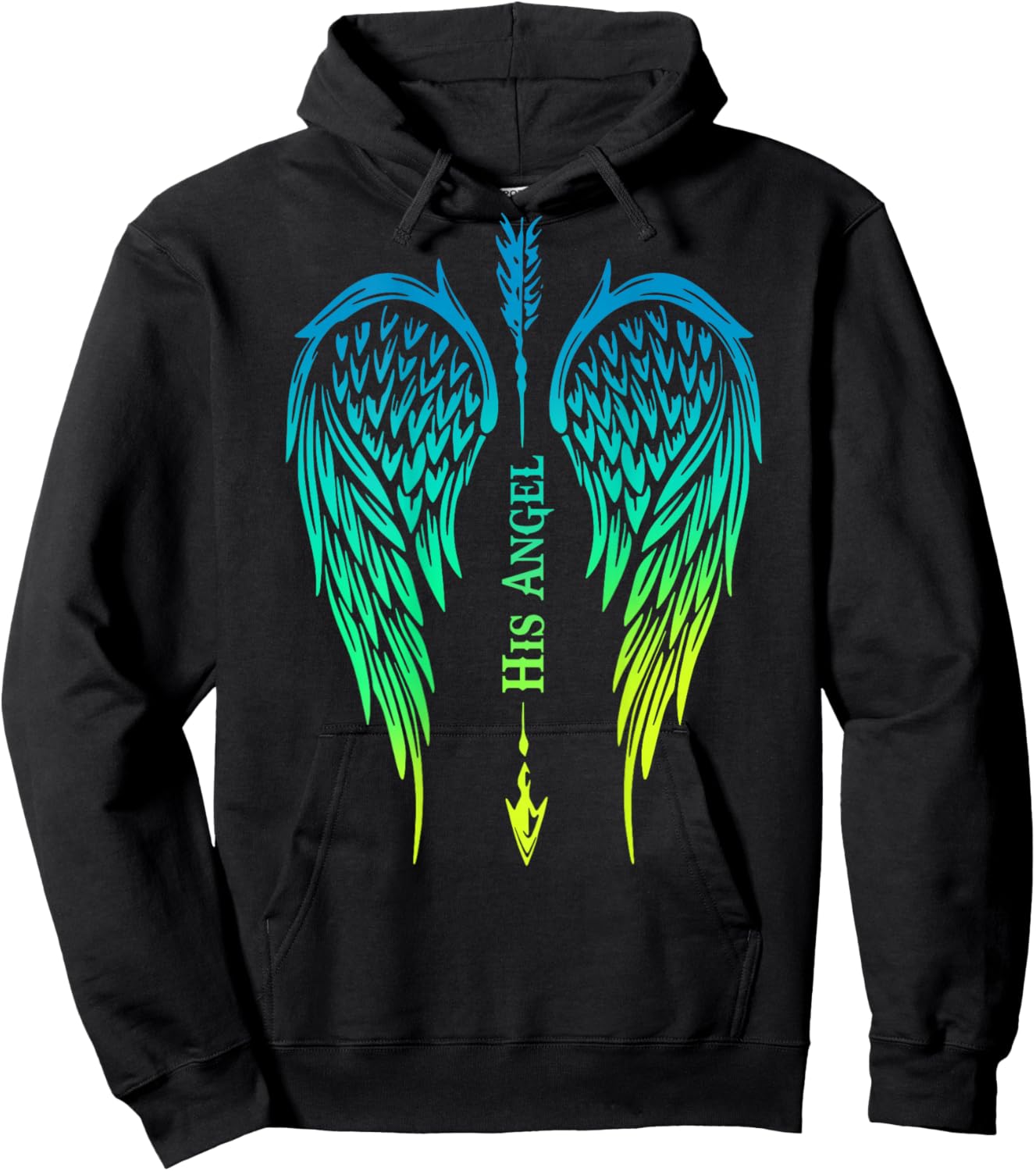 His Angel her Guardian Matching Couple Hoodie - Hoodie | Black